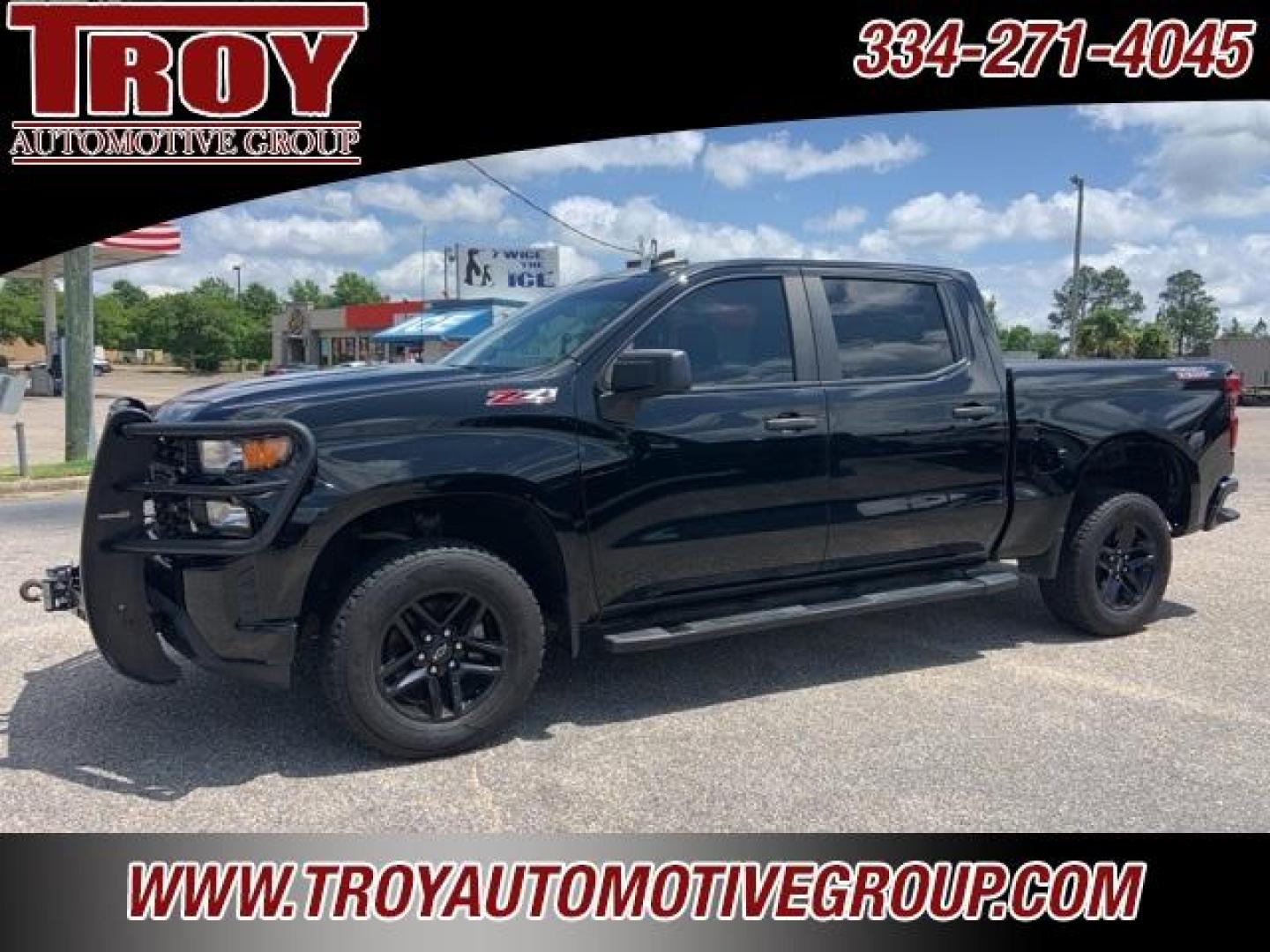 2021 Black /Jet Black Chevrolet Silverado 1500 Custom Trail Boss (3GCPYCEF1MG) with an EcoTec3 5.3L V8 engine, Automatic transmission, located at 6812 Atlanta Hwy, Montgomery, AL, 36117, (334) 271-4045, 32.382118, -86.178673 - 1-Owner!!<br>Full Police Package Truck!!<br>Lights-Sirens-CB!!<br>HDX Brush Guard!!<br>Winch!!<br>Flip Up Bedcover!! - Photo#2