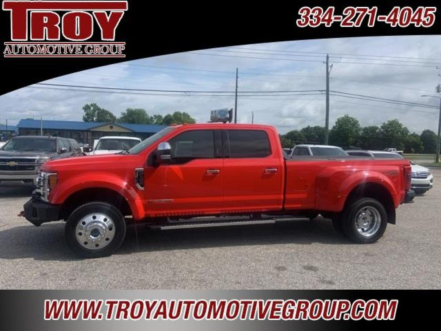 2019 Race Red /Black Ford F-450SD (1FT8W4DT2KE) with an Power Stroke 6.7L V8 DI 32V OHV Turbodiesel engine, Automatic transmission, located at 6812 Atlanta Hwy, Montgomery, AL, 36117, (334) 271-4045, 32.382118, -86.178673 - 1-Owner!!<br>Hard Loaded w/Panoramic Sunroof!! $1,295.00<br>Ultimate Lariat Package!! Heated/Cooled Seats! $3,355.00<br>Tow Technology Package!! $1,970.00<br>FX4 Package!! $400.00<br>Chrome Package!! $1,125.00<br>Quad Beam Led Headlights!! $1,080.00<br>Blind Spot Info!! $540.00<br>Tough Spray In Be - Photo#0