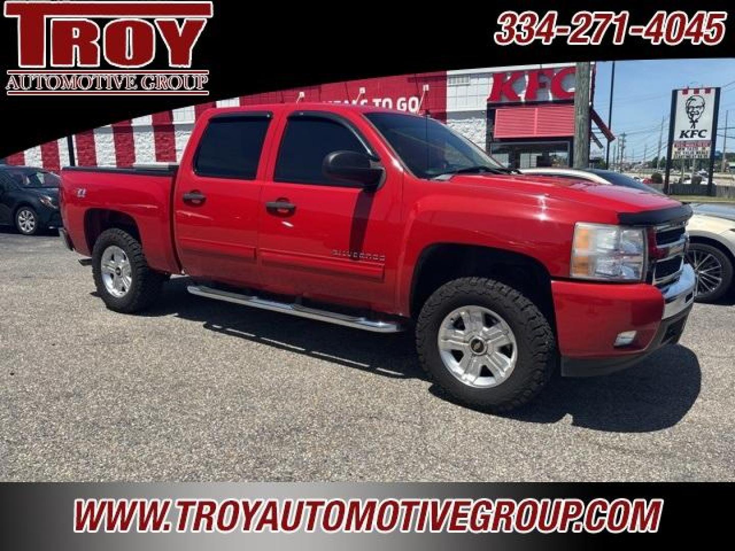 2011 Victory Red /Ebony Chevrolet Silverado 1500 LT (3GCPKSE39BG) with an Vortec 5.3L V8 SFI VVT Flex Fuel engine, Automatic transmission, located at 6812 Atlanta Hwy, Montgomery, AL, 36117, (334) 271-4045, 32.382118, -86.178673 - Priced below KBB Fair Purchase Price!<br><br>Victory Red 2011 Chevrolet Silverado 1500 LT 4WD Vortec 5.3L V8 SFI VVT Flex Fuel 6-Speed Automatic<br><br>Financing Available---Top Value for Trades.<br><br>Odometer is 46085 miles below market average!<br><br><br>Reviews:<br> * If you need to tailor yo - Photo#0