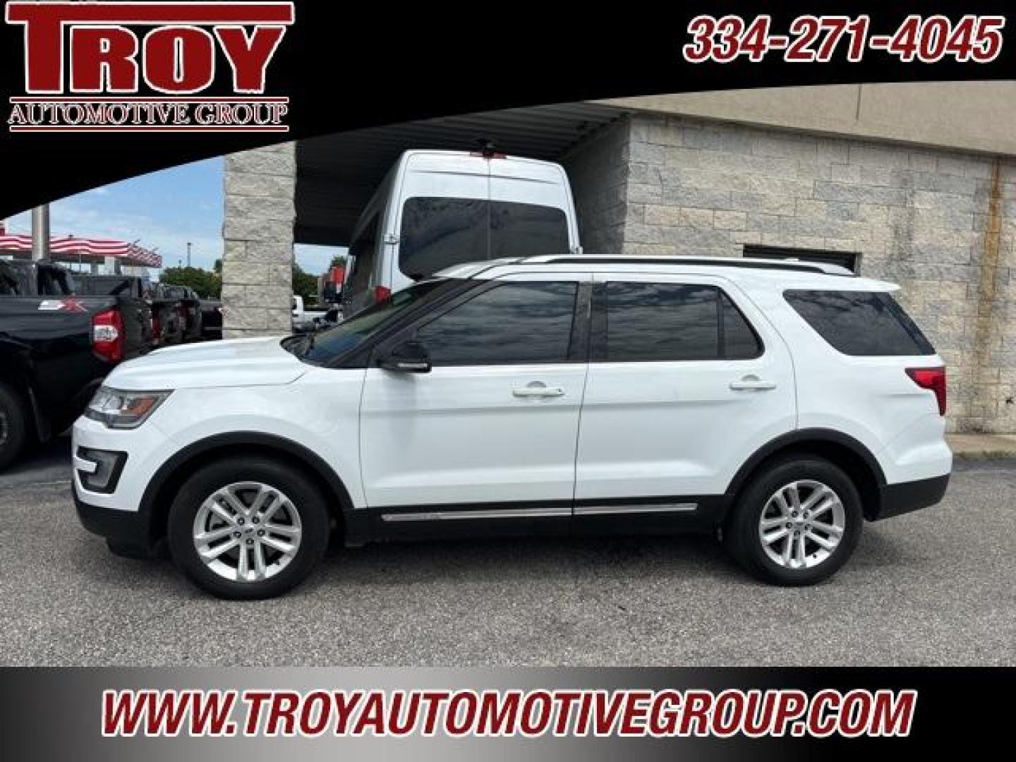 2017 Oxford White /Medium Light Camel Ford Explorer XLT (1FM5K7D82HG) with an 3.5L V6 Ti-VCT engine, Automatic transmission, located at 6812 Atlanta Hwy, Montgomery, AL, 36117, (334) 271-4045, 32.382118, -86.178673 - 1-Owner!!<br>3rd Seat!! - Photo#0