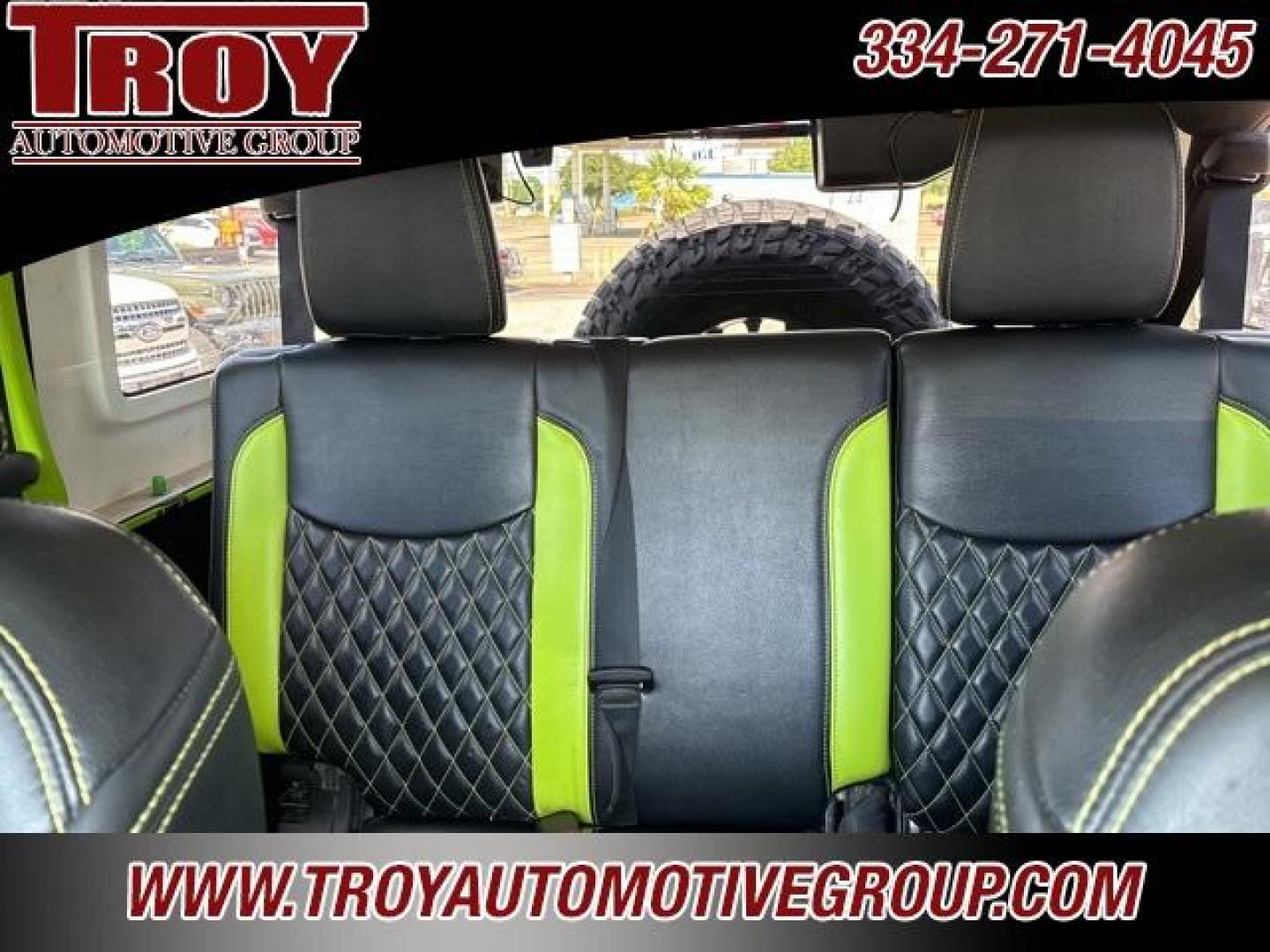 2013 Gecko Pearlcoat /Black Interior Jeep Wrangler Unlimited Sport S (1C4BJWDG1DL) with an 3.6L V6 24V VVT engine, Automatic transmission, located at 6812 Atlanta Hwy, Montgomery, AL, 36117, (334) 271-4045, 32.382118, -86.178673 - Custom Leather Interior!!<br>Full Size Matching Spare!! 37 Tire!!<br><br>Financing Available---Top Value for Trades.<br><br>Odometer is 10007 miles below market average! - Photo#58