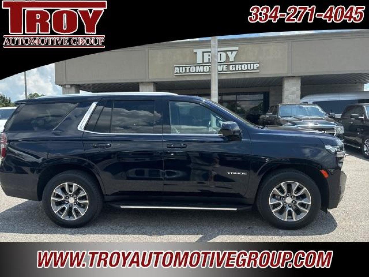 2021 Midnight Blue Metallic /Gideon/Very Dark Atmosphere Chevrolet Tahoe LS (1GNSCMKD0MR) with an EcoTec3 5.3L V8 engine, Automatic transmission, located at 6812 Atlanta Hwy, Montgomery, AL, 36117, (334) 271-4045, 32.382118, -86.178673 - 1-Owner!<br>3rd Seat!!<br>20 Premium Wheels!!<br>Tow Package!!<br>Dual Power Front Seats!!<br>Back Up Camera!!<br>Remote Start!! - Photo#0