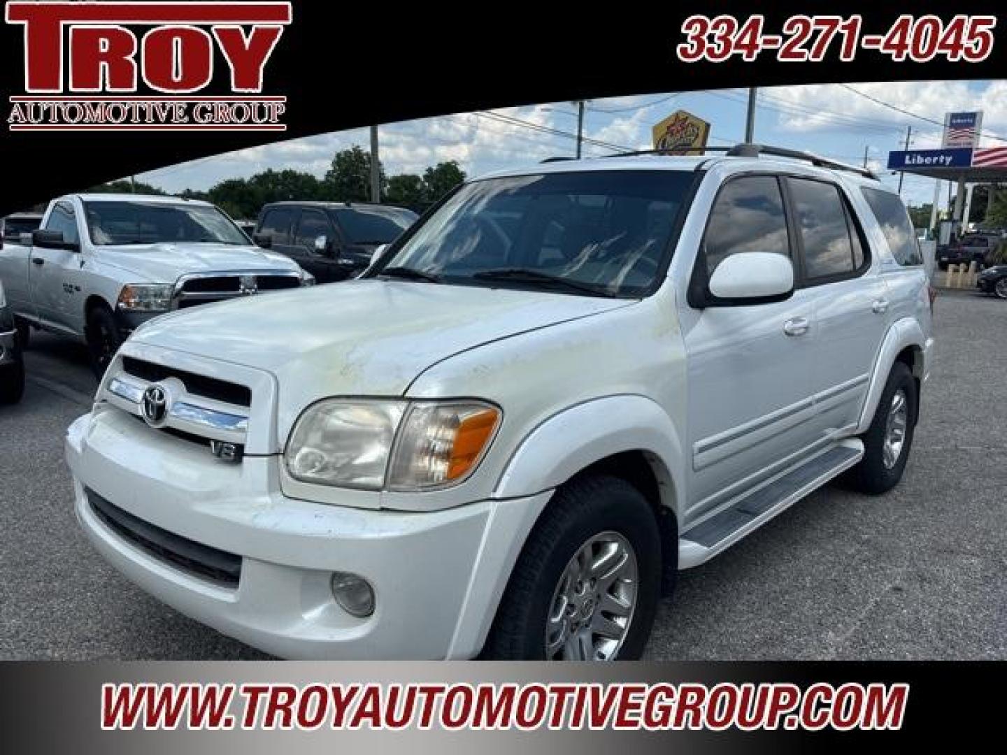 2006 Arctic Frost Pearl /Taupe Toyota Sequoia Limited (5TDZT38A06S) with an 4.7L V8 SMPI DOHC engine, Automatic transmission, located at 6812 Atlanta Hwy, Montgomery, AL, 36117, (334) 271-4045, 32.382118, -86.178673 - Photo#3