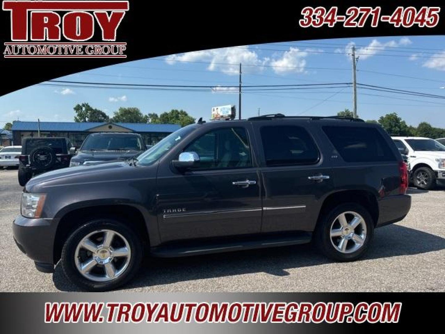 2011 Taupe Gray Metallic /Light Titanium/Dark Titanium Chevrolet Tahoe LTZ (1GNSCCE01BR) with an Vortec 5.3L V8 SFI Flex Fuel Iron Block engine, Automatic transmission, located at 6812 Atlanta Hwy, Montgomery, AL, 36117, (334) 271-4045, 32.382118, -86.178673 - Power Sunroof!!<br>TV/DVD!!<br>Rear Bucket Seats!!<br>Navigation!!<br>Tow Package!! - Photo#1