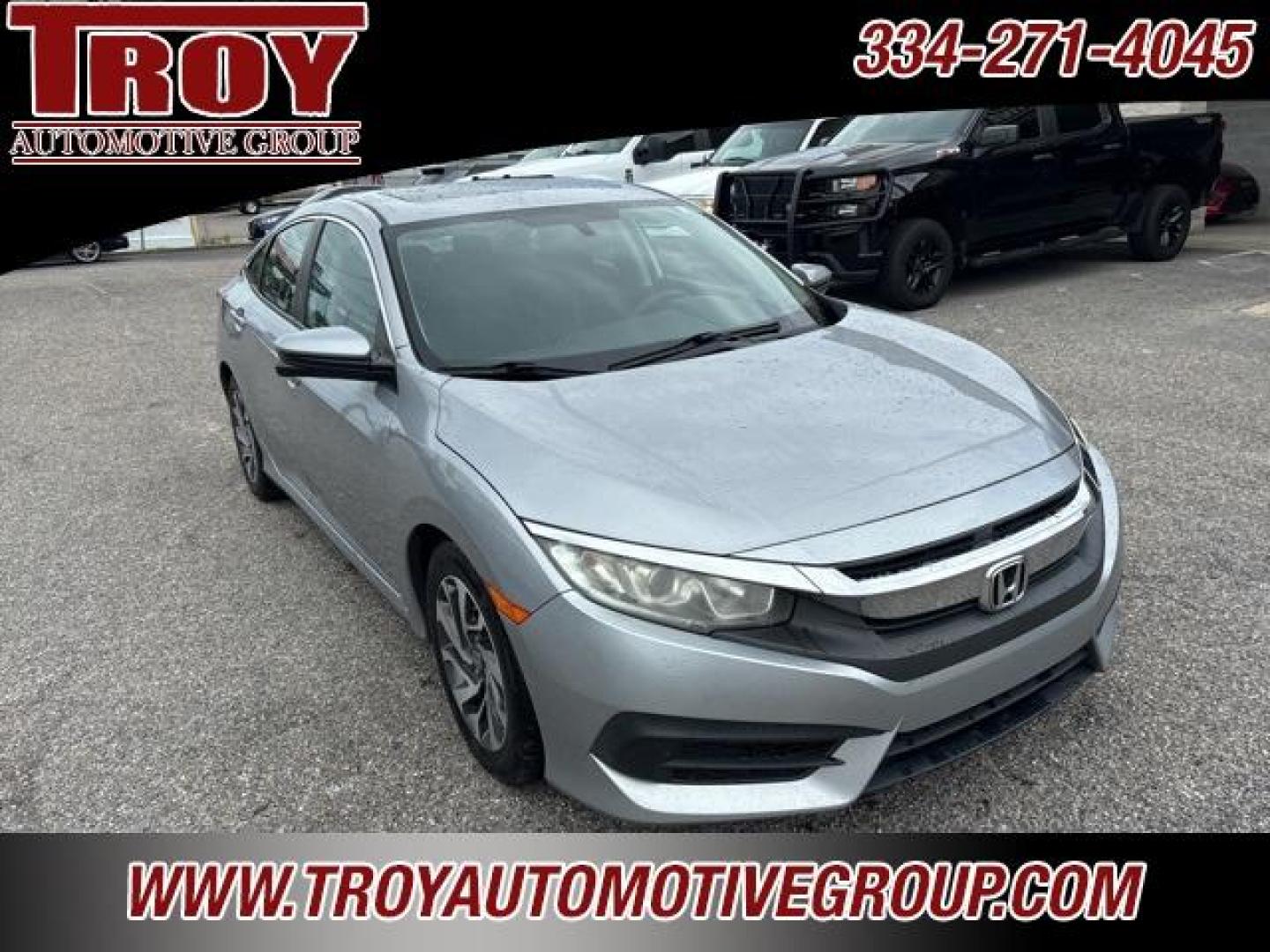 2016 Lunar Silver Metallic /Gray Honda Civic EX (19XFC2F78GE) with an 2.0L I4 DOHC 16V i-VTEC engine, CVT transmission, located at 6812 Atlanta Hwy, Montgomery, AL, 36117, (334) 271-4045, 32.382118, -86.178673 - Recent Arrival!<br>1-OWNER!!<br><br>Silver 2016 Honda Civic EX FWD 2.0L I4 DOHC 16V i-VTEC CVT<br><br>Financing Available---Top Value for Trades.<br><br>31/41 City/Highway MPG<br><br><br>Awards:<br> * 2016 IIHS Top Safety Pick+ (When equipped with honda sensing) * NACTOY 2016 North American Car o - Photo#5