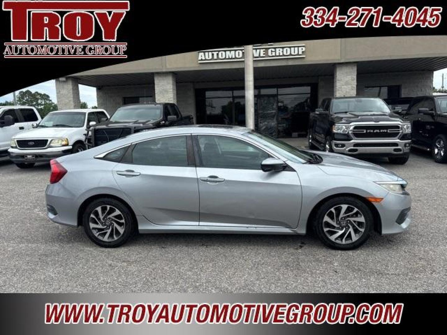 2016 Lunar Silver Metallic /Gray Honda Civic EX (19XFC2F78GE) with an 2.0L I4 DOHC 16V i-VTEC engine, CVT transmission, located at 6812 Atlanta Hwy, Montgomery, AL, 36117, (334) 271-4045, 32.382118, -86.178673 - Recent Arrival!<br>1-OWNER!!<br><br>Silver 2016 Honda Civic EX FWD 2.0L I4 DOHC 16V i-VTEC CVT<br><br>Financing Available---Top Value for Trades.<br><br>31/41 City/Highway MPG<br><br><br>Awards:<br> * 2016 IIHS Top Safety Pick+ (When equipped with honda sensing) * NACTOY 2016 North American Car o - Photo#7