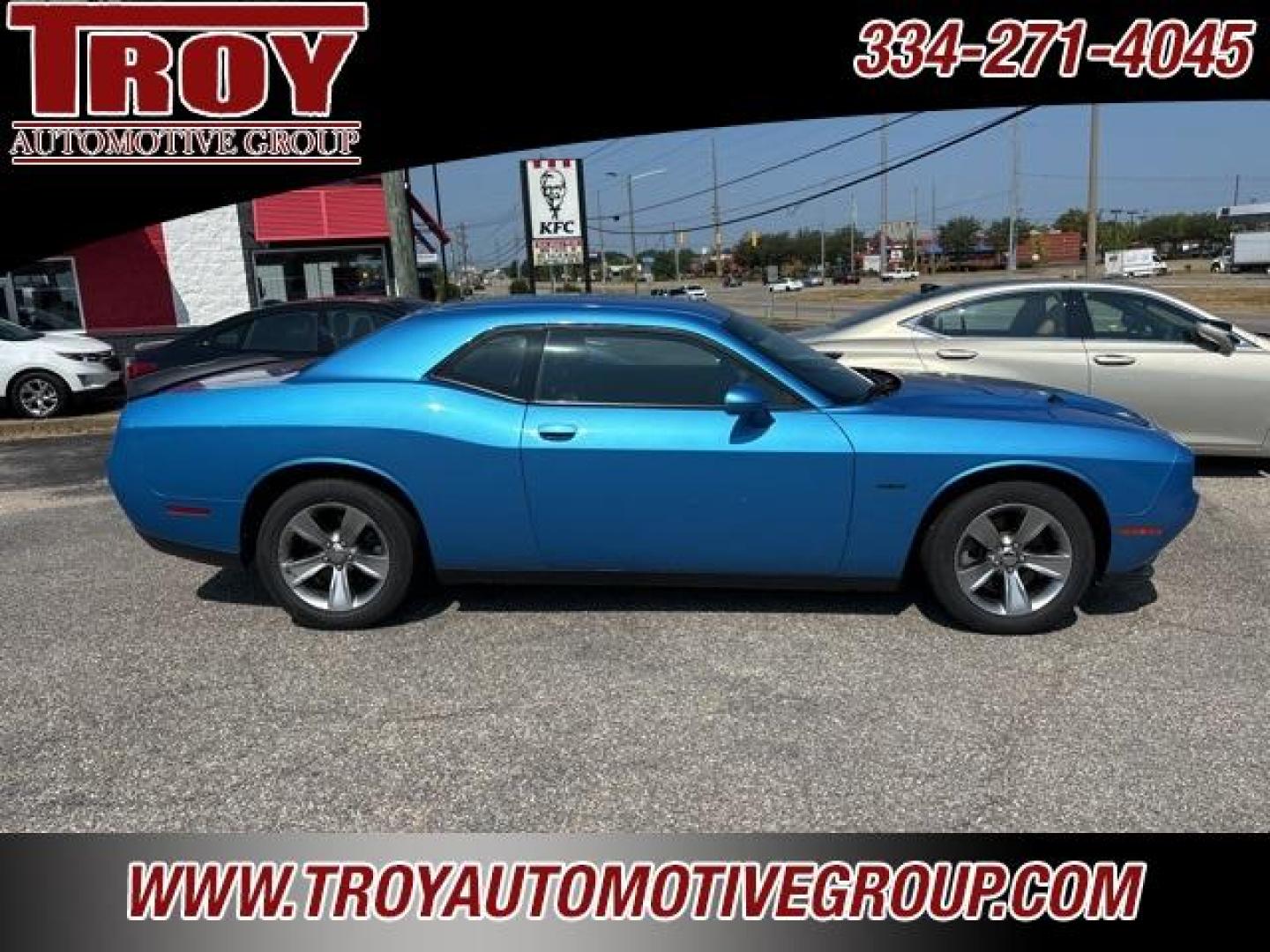 2016 B5 Blue Pearlcoat /Black Dodge Challenger R/T (2C3CDZBT3GH) with an HEMI 5.7L V8 Multi Displacement VVT engine, Automatic transmission, located at 6812 Atlanta Hwy, Montgomery, AL, 36117, (334) 271-4045, 32.382118, -86.178673 - New Tires!!<br> - Photo#0