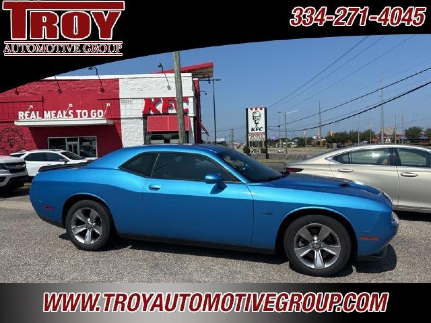 2016 B5 Blue Pearlcoat /Black Dodge Challenger R/T (2C3CDZBT3GH) with an HEMI 5.7L V8 Multi Displacement VVT engine, Automatic transmission, located at 6812 Atlanta Hwy, Montgomery, AL, 36117, (334) 271-4045, 32.382118, -86.178673 - Photo#1