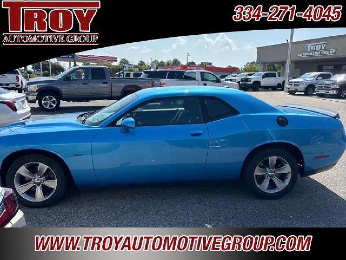 2016 B5 Blue Pearlcoat /Black Dodge Challenger R/T (2C3CDZBT3GH) with an HEMI 5.7L V8 Multi Displacement VVT engine, Automatic transmission, located at 6812 Atlanta Hwy, Montgomery, AL, 36117, (334) 271-4045, 32.382118, -86.178673 - Photo#7