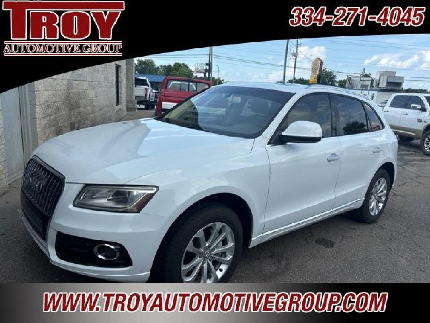 2015 Glacier White Metallic /Pistachio Beige Audi Q5 2.0T Premium Plus (WA1CFAFP4FA) with an 2.0L 4-Cylinder TFSI engine, Automatic transmission, located at 6812 Atlanta Hwy, Montgomery, AL, 36117, (334) 271-4045, 32.382118, -86.178673 - Recent Arrival!<br><br>Glacier White Metallic 2015 Audi Q5 2.0T Premium Plus quattro quattro 2.0L 4-Cylinder TFSI 8-Speed Automatic with Tiptronic<br><br>Financing Available---Top Value for Trades.<br><br>20/28 City/Highway MPG<br><br><br>Awards:<br> * 2015 IIHS Top Safety Pick+ * 2015 KBB.com 10 - Photo#1