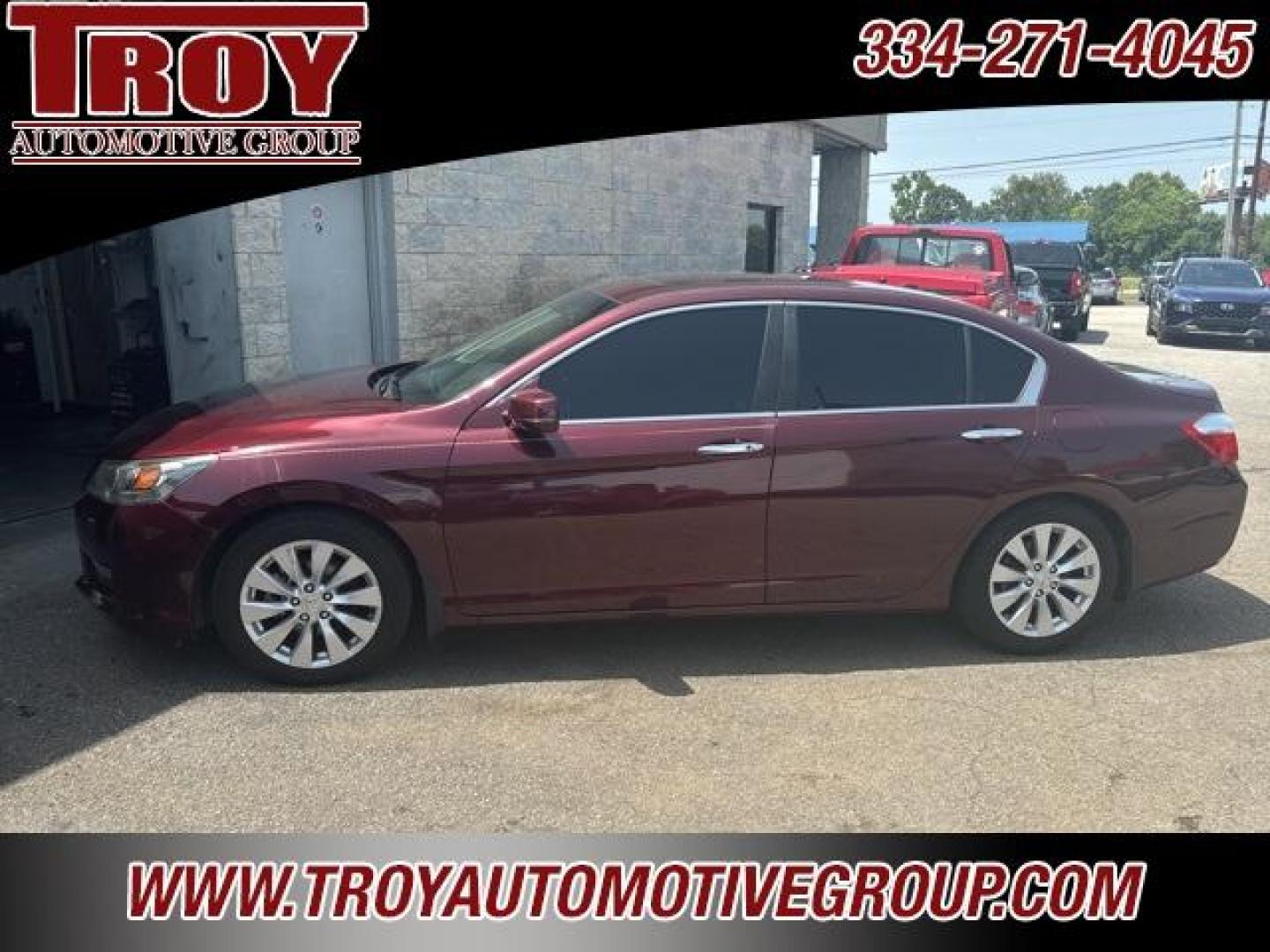 2014 Basque Red Pearl II /Parchment Honda Accord EX-L (1HGCR2F81EA) with an 2.4L I4 DOHC i-VTEC 16V engine, CVT transmission, located at 6812 Atlanta Hwy, Montgomery, AL, 36117, (334) 271-4045, 32.382118, -86.178673 - San Marino Red 2014 Honda Accord EX-L FWD 2.4L I4 DOHC i-VTEC 16V CVT<br><br>Financing Available---Top Value for Trades.<br><br>27/36 City/Highway MPG<br><br><br>Awards:<br> * Green Car Journal 2014 Green Car of the Year * 2014 KBB.com Brand Image Awards<br>Kelley Blue Book Brand Image Awards are - Photo#0