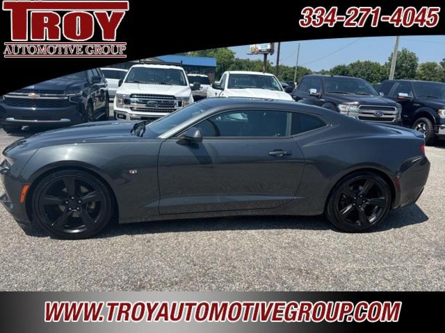 2018 Nightfall Gray Metallic /Jet Black Chevrolet Camaro 1LT (1G1FB1RS1J0) with an 3.6L V6 DI engine, Automatic transmission, located at 6812 Atlanta Hwy, Montgomery, AL, 36117, (334) 271-4045, 32.382118, -86.178673 - RS Package!!<br>Power Sunroof!!<br>20 Wheels!! - Photo#1