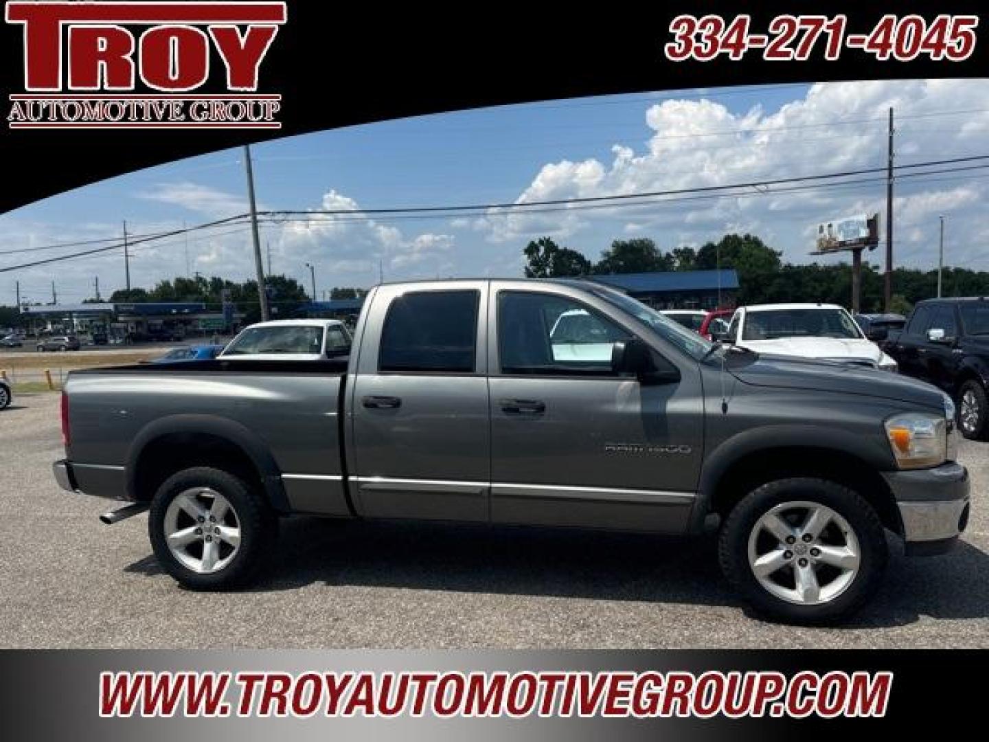 2006 Mineral Gray Metallic Clearcoat /Medium Slate Gray Dodge Ram 1500 SLT (1D7HU18N16S) with an Magnum 4.7L V8 engine, Automatic transmission, located at 6812 Atlanta Hwy, Montgomery, AL, 36117, (334) 271-4045, 32.382118, -86.178673 - Photo#1