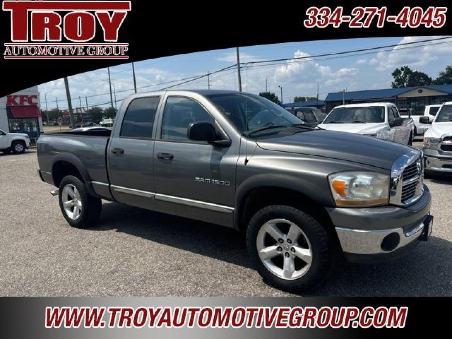 2006 Mineral Gray Metallic Clearcoat /Medium Slate Gray Dodge Ram 1500 SLT (1D7HU18N16S) with an Magnum 4.7L V8 engine, Automatic transmission, located at 6812 Atlanta Hwy, Montgomery, AL, 36117, (334) 271-4045, 32.382118, -86.178673 - Photo#2