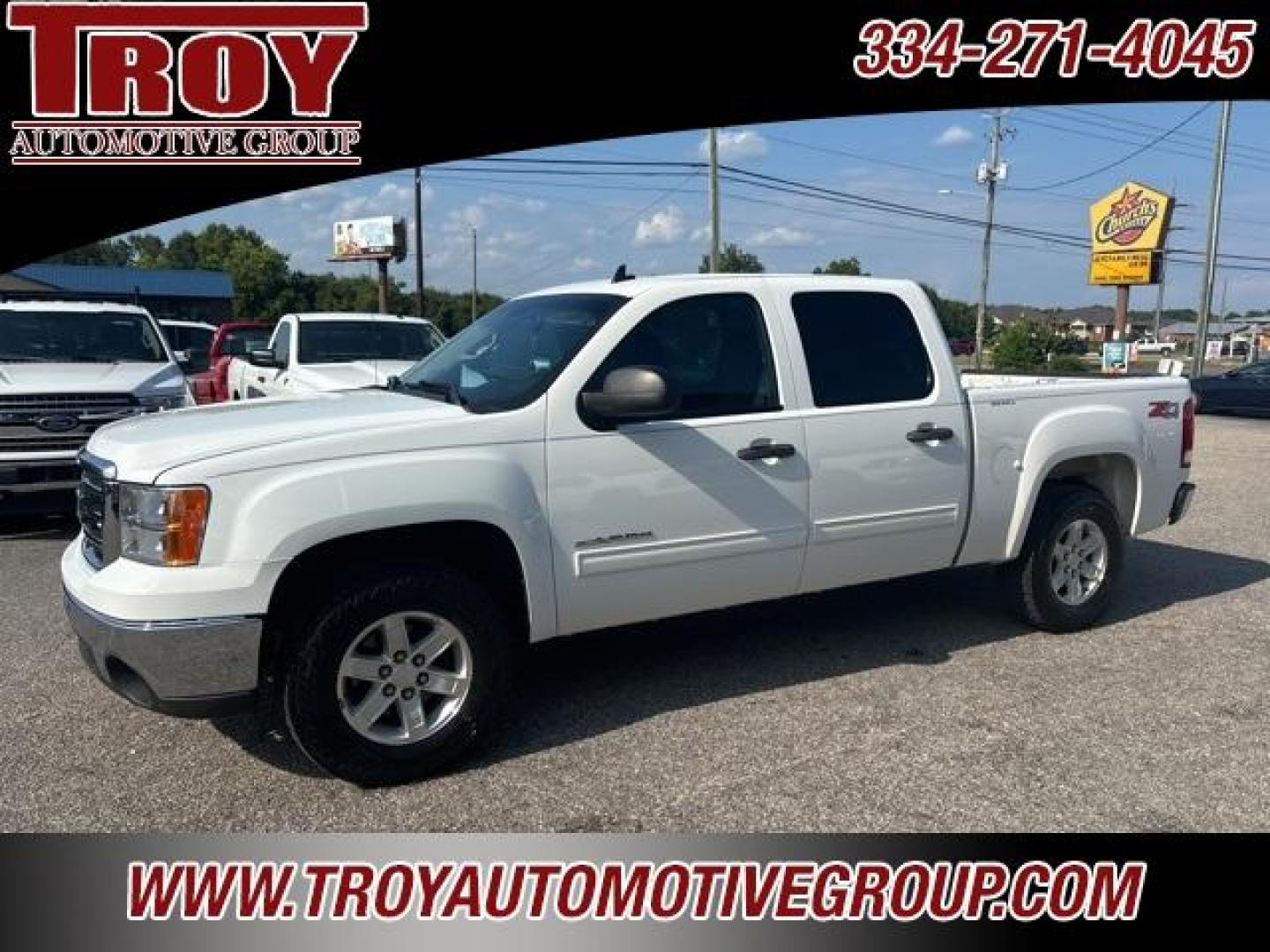 2013 Summit White /Ebony GMC Sierra 1500 SLE (3GTP2VE73DG) with an Vortec 5.3L V8 SFI VVT Flex Fuel engine, Automatic transmission, located at 6812 Atlanta Hwy, Montgomery, AL, 36117, (334) 271-4045, 32.382118, -86.178673 - Summit White 2013 GMC Sierra 1500 SLE 4WD Vortec 5.3L V8 SFI VVT Flex Fuel 6-Speed Automatic<br><br>Financing Available---Top Value for Trades.<br><br><br>Awards:<br> * JD Power Initial Quality Study<br><br>Reviews:<br> * Smooth, quiet ride; comfortable seats; powerful V8 options. Source: Edmunds< - Photo#3