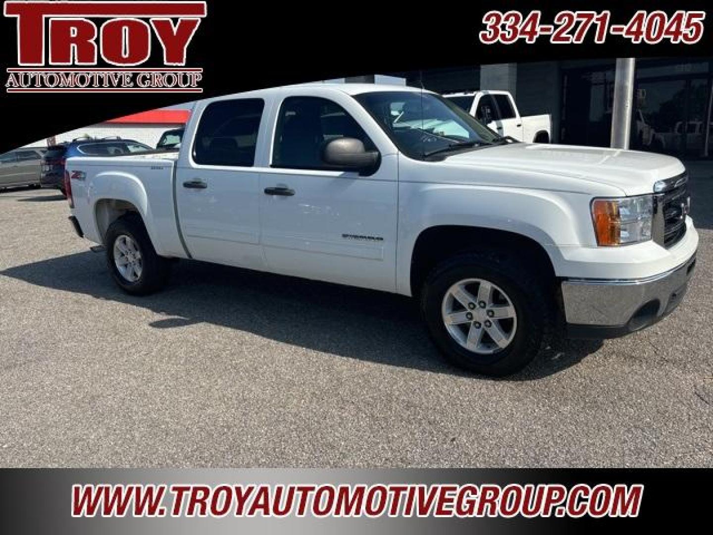 2013 Summit White /Ebony GMC Sierra 1500 SLE (3GTP2VE73DG) with an Vortec 5.3L V8 SFI VVT Flex Fuel engine, Automatic transmission, located at 6812 Atlanta Hwy, Montgomery, AL, 36117, (334) 271-4045, 32.382118, -86.178673 - Summit White 2013 GMC Sierra 1500 SLE 4WD Vortec 5.3L V8 SFI VVT Flex Fuel 6-Speed Automatic<br><br>Financing Available---Top Value for Trades.<br><br><br>Awards:<br> * JD Power Initial Quality Study<br><br>Reviews:<br> * Smooth, quiet ride; comfortable seats; powerful V8 options. Source: Edmunds< - Photo#8