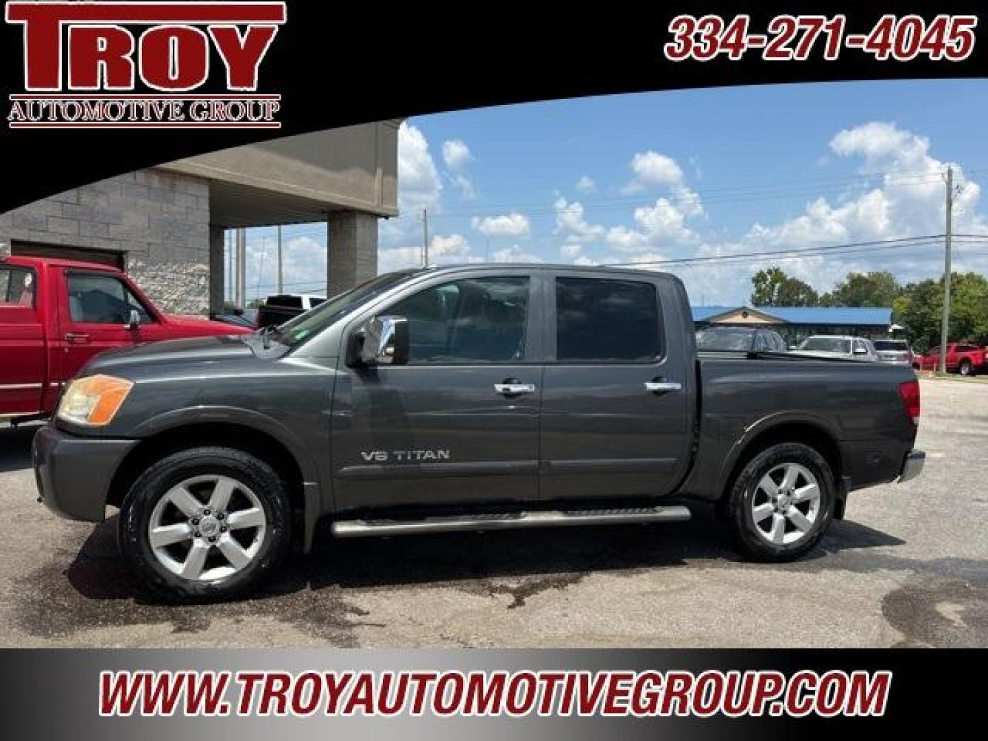 2010 Smoke Metallic /Charcoal Nissan Titan LE (1N6BA0ED6AN) with an V8 engine, Automatic transmission, located at 6812 Atlanta Hwy, Montgomery, AL, 36117, (334) 271-4045, 32.382118, -86.178673 - 1-Owner!!<br>54 Service Records On Carfax!!<br> - Photo#1