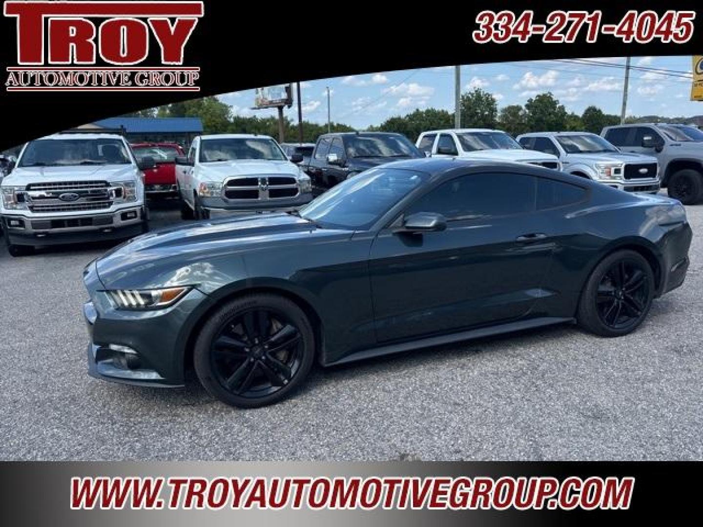 2016 Magnetic Metallic /Ebony Ford Mustang EcoBoost (1FA6P8TH2G5) with an EcoBoost 2.3L I4 GTDi DOHC Turbocharged VCT engine, located at 6812 Atlanta Hwy, Montgomery, AL, 36117, (334) 271-4045, 32.382118, -86.178673 - Recent Arrival!<br><br>Magnetic Metallic 2016 Ford Mustang EcoBoost RWD EcoBoost 2.3L I4 GTDi DOHC Turbocharged VCT 6-Speed<br><br>Financing Available---Top Value for Trades.<br><br><br>Awards:<br> * 2016 KBB.com 10 Coolest New Cars Under $25,000 * 2016 KBB.com Brand Image Awards - Photo#2