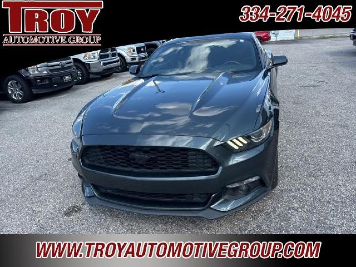 2016 Magnetic Metallic /Ebony Ford Mustang EcoBoost (1FA6P8TH2G5) with an EcoBoost 2.3L I4 GTDi DOHC Turbocharged VCT engine, located at 6812 Atlanta Hwy, Montgomery, AL, 36117, (334) 271-4045, 32.382118, -86.178673 - Recent Arrival!<br><br>Magnetic Metallic 2016 Ford Mustang EcoBoost RWD EcoBoost 2.3L I4 GTDi DOHC Turbocharged VCT 6-Speed<br><br>Financing Available---Top Value for Trades.<br><br><br>Awards:<br> * 2016 KBB.com 10 Coolest New Cars Under $25,000 * 2016 KBB.com Brand Image Awards - Photo#4