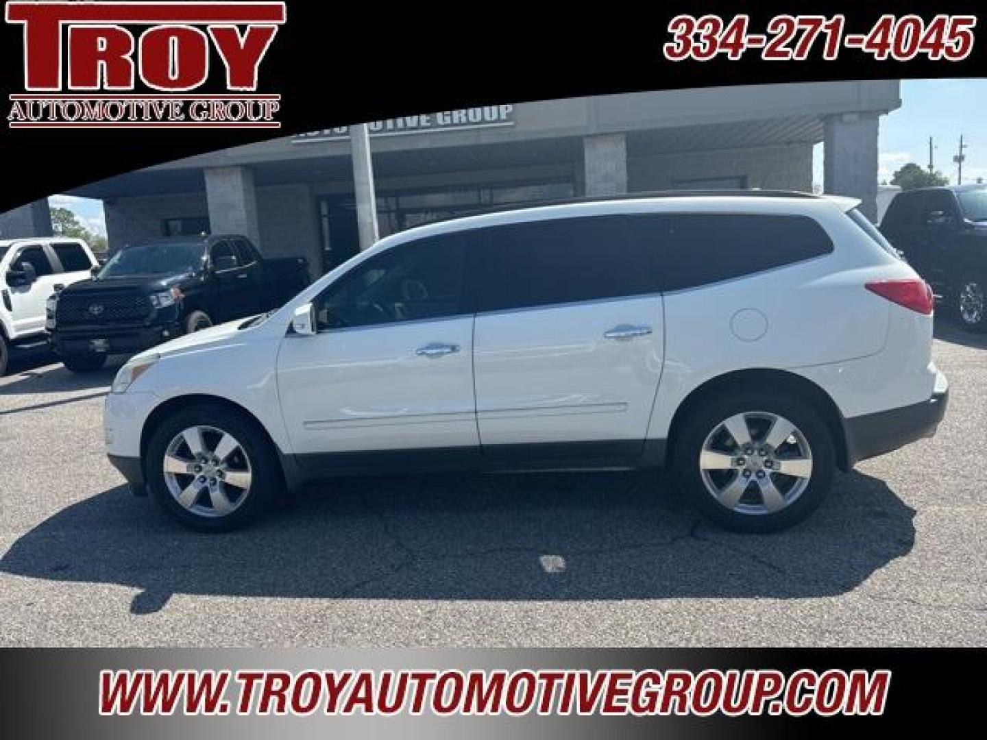 2012 White /Light Gray Chevrolet Traverse LTZ (1GNKVLED3CJ) with an 3.6L V6 SIDI engine, Automatic transmission, located at 6812 Atlanta Hwy, Montgomery, AL, 36117, (334) 271-4045, 32.382118, -86.178673 - Recent Arrival!<br><br>White Diamond Tricoat 2012 Chevrolet Traverse LTZ AWD 3.6L V6 SIDI 6-Speed Automatic Electronic with Overdrive<br><br>Financing Available---Top Value for Trades.<br><br><br>Awards:<br> * 2012 IIHS Top Safety Pick * 2012 KBB.com Best Resale Value Awards<br><br>Reviews:<br> - Photo#9