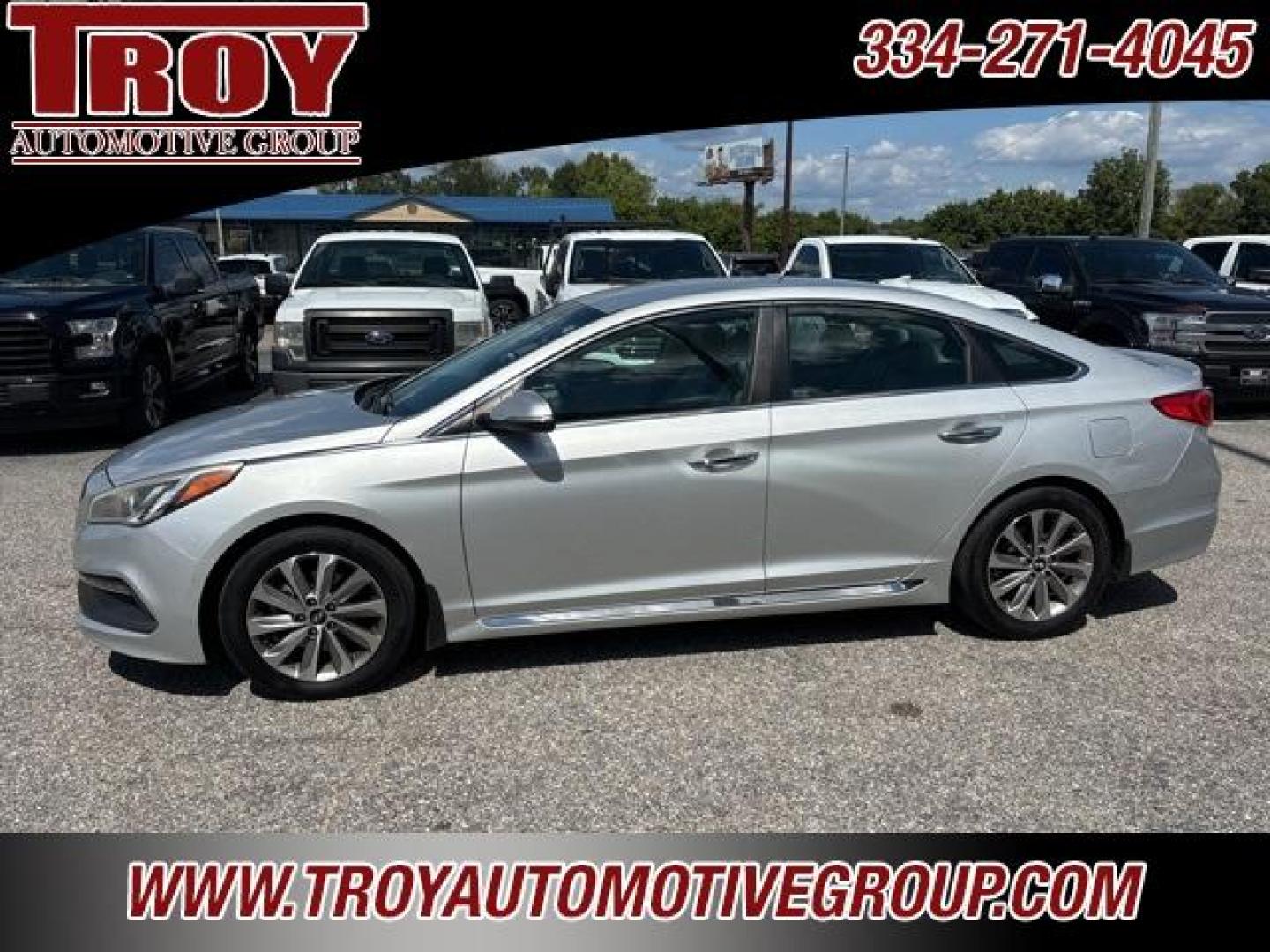 2015 Symphony Silver /Gray Hyundai Sonata Sport (5NPE34AF5FH) with an 2.4L 4-Cylinder DGI DOHC engine, Automatic transmission, located at 6812 Atlanta Hwy, Montgomery, AL, 36117, (334) 271-4045, 32.382118, -86.178673 - Recent Arrival!<br><br>Symphony Silver 2015 Hyundai Sonata Sport FWD 2.4L 4-Cylinder DGI DOHC 6-Speed Automatic with Shiftronic<br><br>Financing Available---Top Value for Trades.<br><br><br>Awards:<br> * 2015 KBB.com 10 Most Comfortable Cars Under $30,000 * 2015 KBB.com 10 Best Sedans Under $25,0 - Photo#0