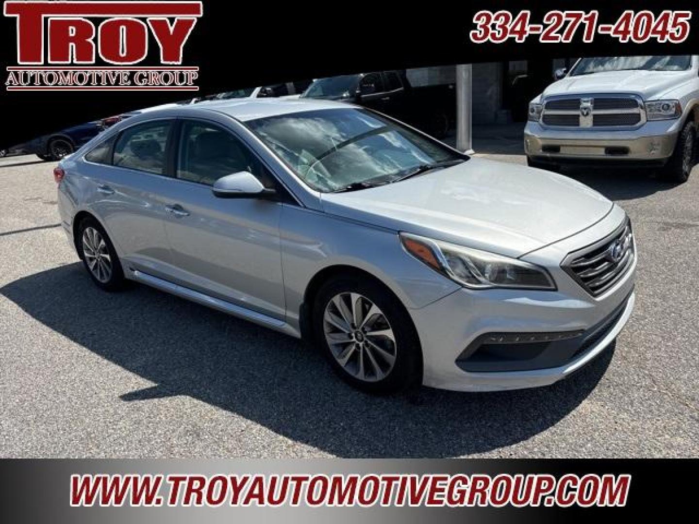 2015 Symphony Silver /Gray Hyundai Sonata Sport (5NPE34AF5FH) with an 2.4L 4-Cylinder DGI DOHC engine, Automatic transmission, located at 6812 Atlanta Hwy, Montgomery, AL, 36117, (334) 271-4045, 32.382118, -86.178673 - Recent Arrival!<br><br>Symphony Silver 2015 Hyundai Sonata Sport FWD 2.4L 4-Cylinder DGI DOHC 6-Speed Automatic with Shiftronic<br><br>Financing Available---Top Value for Trades.<br><br><br>Awards:<br> * 2015 KBB.com 10 Most Comfortable Cars Under $30,000 * 2015 KBB.com 10 Best Sedans Under $25,0 - Photo#9