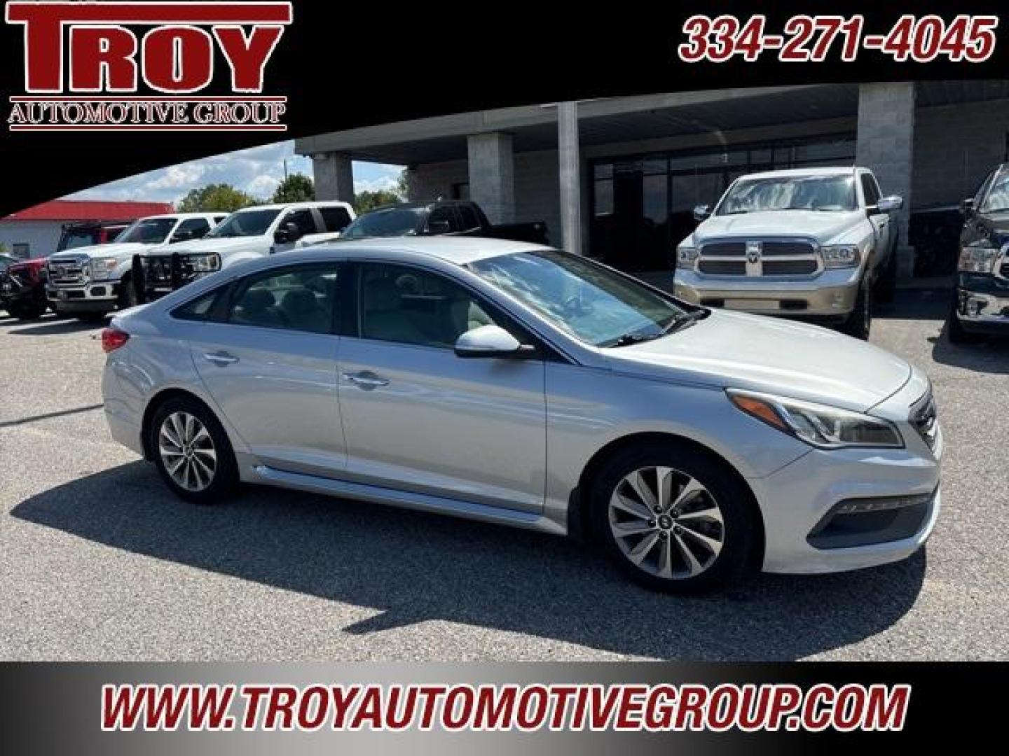 2015 Symphony Silver /Gray Hyundai Sonata Sport (5NPE34AF5FH) with an 2.4L 4-Cylinder DGI DOHC engine, Automatic transmission, located at 6812 Atlanta Hwy, Montgomery, AL, 36117, (334) 271-4045, 32.382118, -86.178673 - Recent Arrival!<br><br>Symphony Silver 2015 Hyundai Sonata Sport FWD 2.4L 4-Cylinder DGI DOHC 6-Speed Automatic with Shiftronic<br><br>Financing Available---Top Value for Trades.<br><br><br>Awards:<br> * 2015 KBB.com 10 Most Comfortable Cars Under $30,000 * 2015 KBB.com 10 Best Sedans Under $25,0 - Photo#10