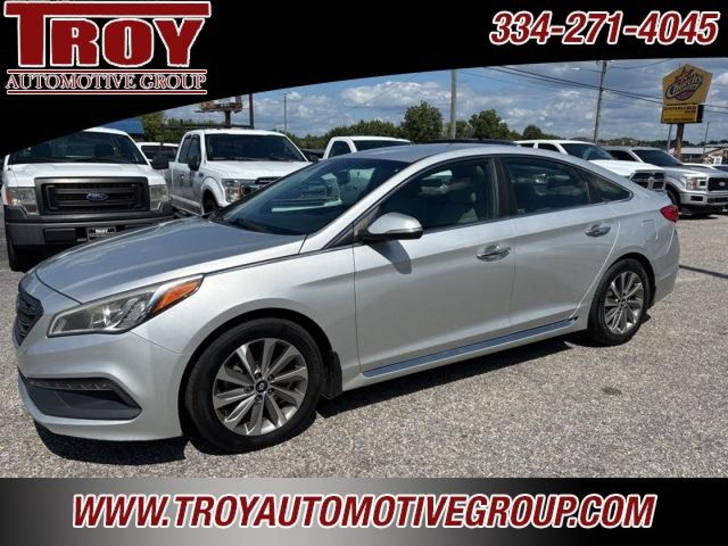 2015 Symphony Silver /Gray Hyundai Sonata Sport (5NPE34AF5FH) with an 2.4L 4-Cylinder DGI DOHC engine, Automatic transmission, located at 6812 Atlanta Hwy, Montgomery, AL, 36117, (334) 271-4045, 32.382118, -86.178673 - Recent Arrival!<br><br>Symphony Silver 2015 Hyundai Sonata Sport FWD 2.4L 4-Cylinder DGI DOHC 6-Speed Automatic with Shiftronic<br><br>Financing Available---Top Value for Trades.<br><br><br>Awards:<br> * 2015 KBB.com 10 Most Comfortable Cars Under $30,000 * 2015 KBB.com 10 Best Sedans Under $25,0 - Photo#3