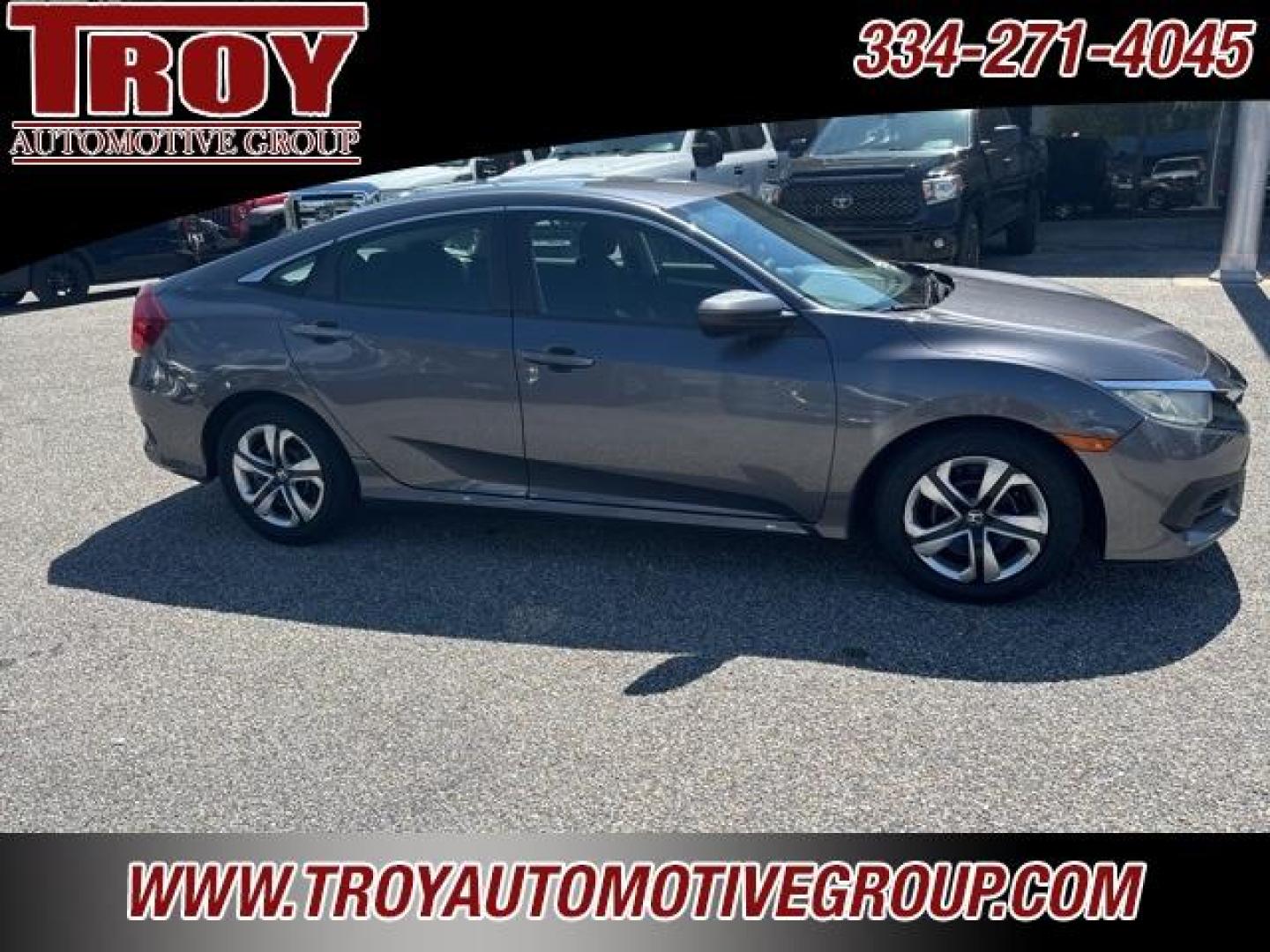 2016 Modern Steel Metallic /Black Honda Civic LX (2HGFC2F53GH) with an 2.0L I4 DOHC 16V i-VTEC engine, CVT transmission, located at 6812 Atlanta Hwy, Montgomery, AL, 36117, (334) 271-4045, 32.382118, -86.178673 - 1-Owner!! - Photo#9