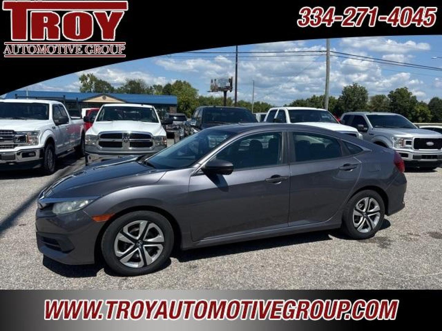 2016 Modern Steel Metallic /Black Honda Civic LX (2HGFC2F53GH) with an 2.0L I4 DOHC 16V i-VTEC engine, CVT transmission, located at 6812 Atlanta Hwy, Montgomery, AL, 36117, (334) 271-4045, 32.382118, -86.178673 - 1-Owner!! - Photo#3