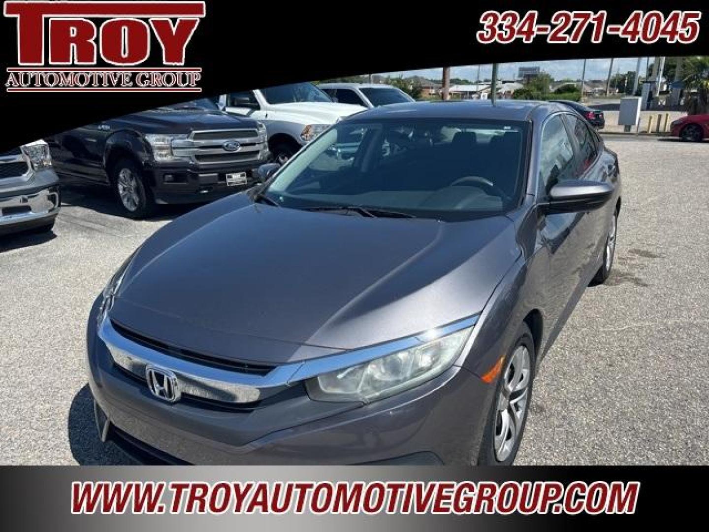 2016 Modern Steel Metallic /Black Honda Civic LX (2HGFC2F53GH) with an 2.0L I4 DOHC 16V i-VTEC engine, CVT transmission, located at 6812 Atlanta Hwy, Montgomery, AL, 36117, (334) 271-4045, 32.382118, -86.178673 - 1-Owner!! - Photo#5