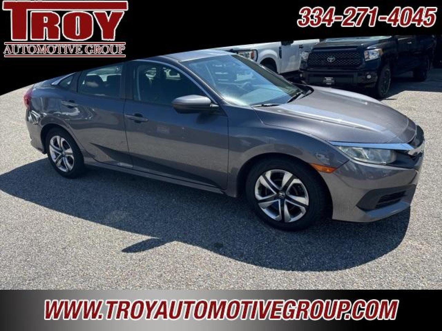 2016 Modern Steel Metallic /Black Honda Civic LX (2HGFC2F53GH) with an 2.0L I4 DOHC 16V i-VTEC engine, CVT transmission, located at 6812 Atlanta Hwy, Montgomery, AL, 36117, (334) 271-4045, 32.382118, -86.178673 - 1-Owner!! - Photo#8