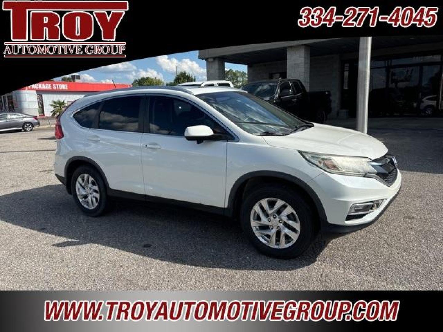 2015 White Diamond Pearl /Black Honda CR-V EX-L (5J6RM3H76FL) with an 2.4L I4 DOHC 16V i-VTEC engine, CVT transmission, located at 6812 Atlanta Hwy, Montgomery, AL, 36117, (334) 271-4045, 32.382118, -86.178673 - Photo#9