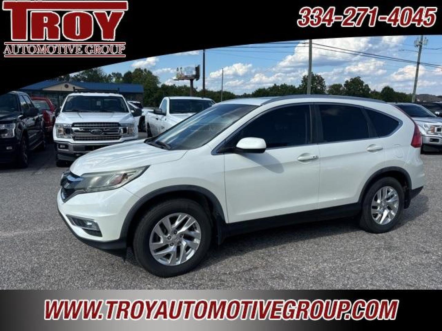 2015 White Diamond Pearl /Black Honda CR-V EX-L (5J6RM3H76FL) with an 2.4L I4 DOHC 16V i-VTEC engine, CVT transmission, located at 6812 Atlanta Hwy, Montgomery, AL, 36117, (334) 271-4045, 32.382118, -86.178673 - Photo#3