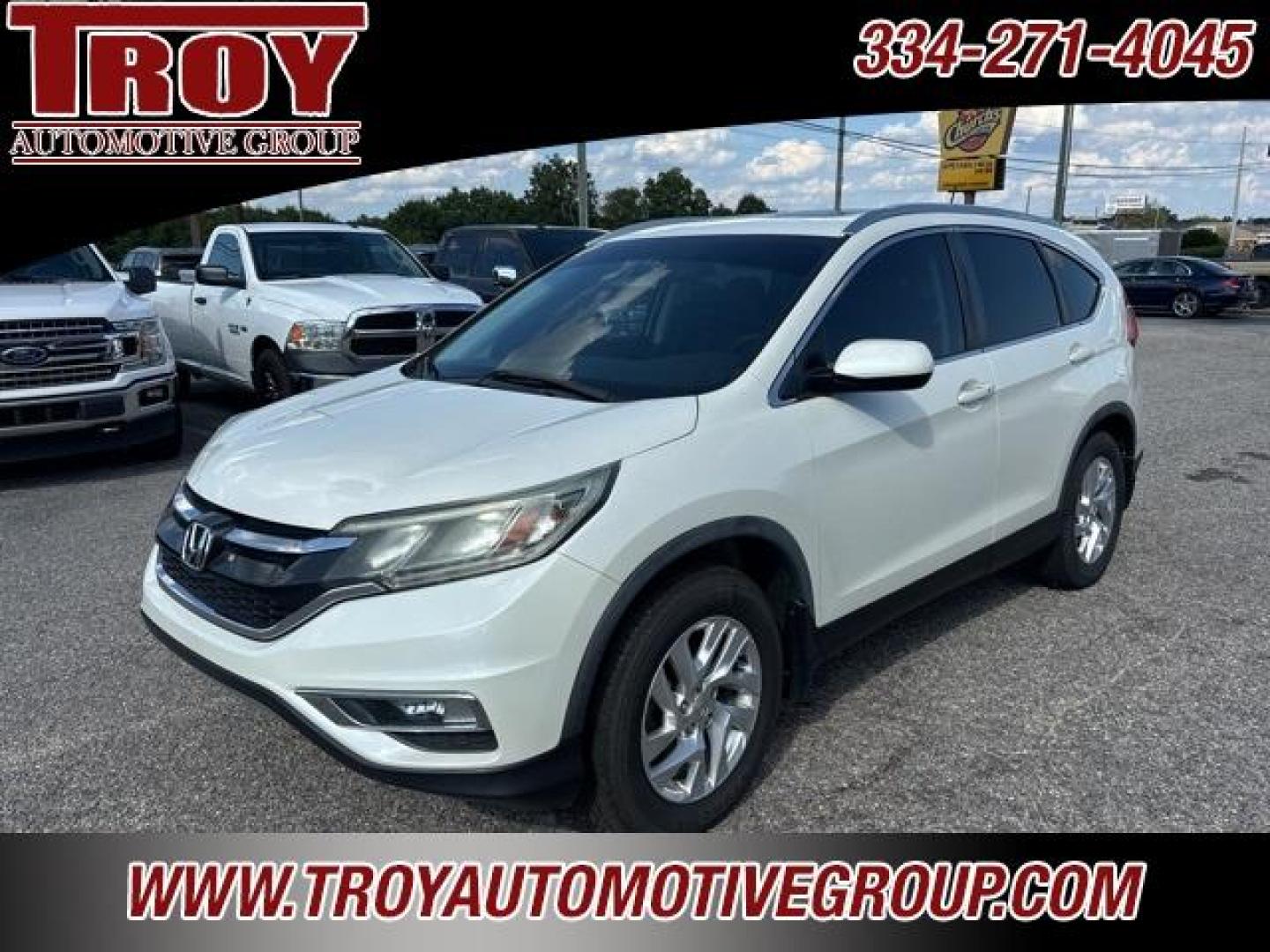 2015 White Diamond Pearl /Black Honda CR-V EX-L (5J6RM3H76FL) with an 2.4L I4 DOHC 16V i-VTEC engine, CVT transmission, located at 6812 Atlanta Hwy, Montgomery, AL, 36117, (334) 271-4045, 32.382118, -86.178673 - Photo#4