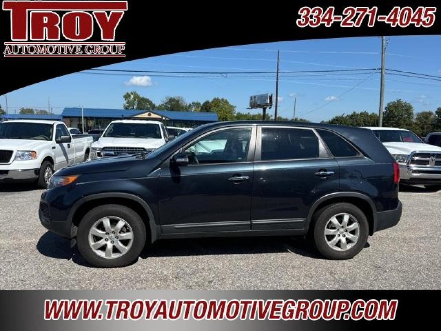 2013 Baltic Blue /Gray Kia Sorento LX (5XYKT4A19DG) with an 2.4L I4 MPI DOHC Dual CVVT engine, Automatic transmission, located at 6812 Atlanta Hwy, Montgomery, AL, 36117, (334) 271-4045, 32.382118, -86.178673 - Recent Arrival!<br>3rd Row Seat!!<br>Alloys!!<br><br>Baltic Blue 2013 Kia Sorento LX FWD 2.4L I4 MPI DOHC Dual CVVT 6-Speed Automatic with Sportmatic<br><br>Financing Available---Top Value for Trades.<br><br>21/30 City/Highway MPG<br><br><br>Awards:<br> * 2013 IIHS Top Safety Pick<br><br>Reviews:<b - Photo#0