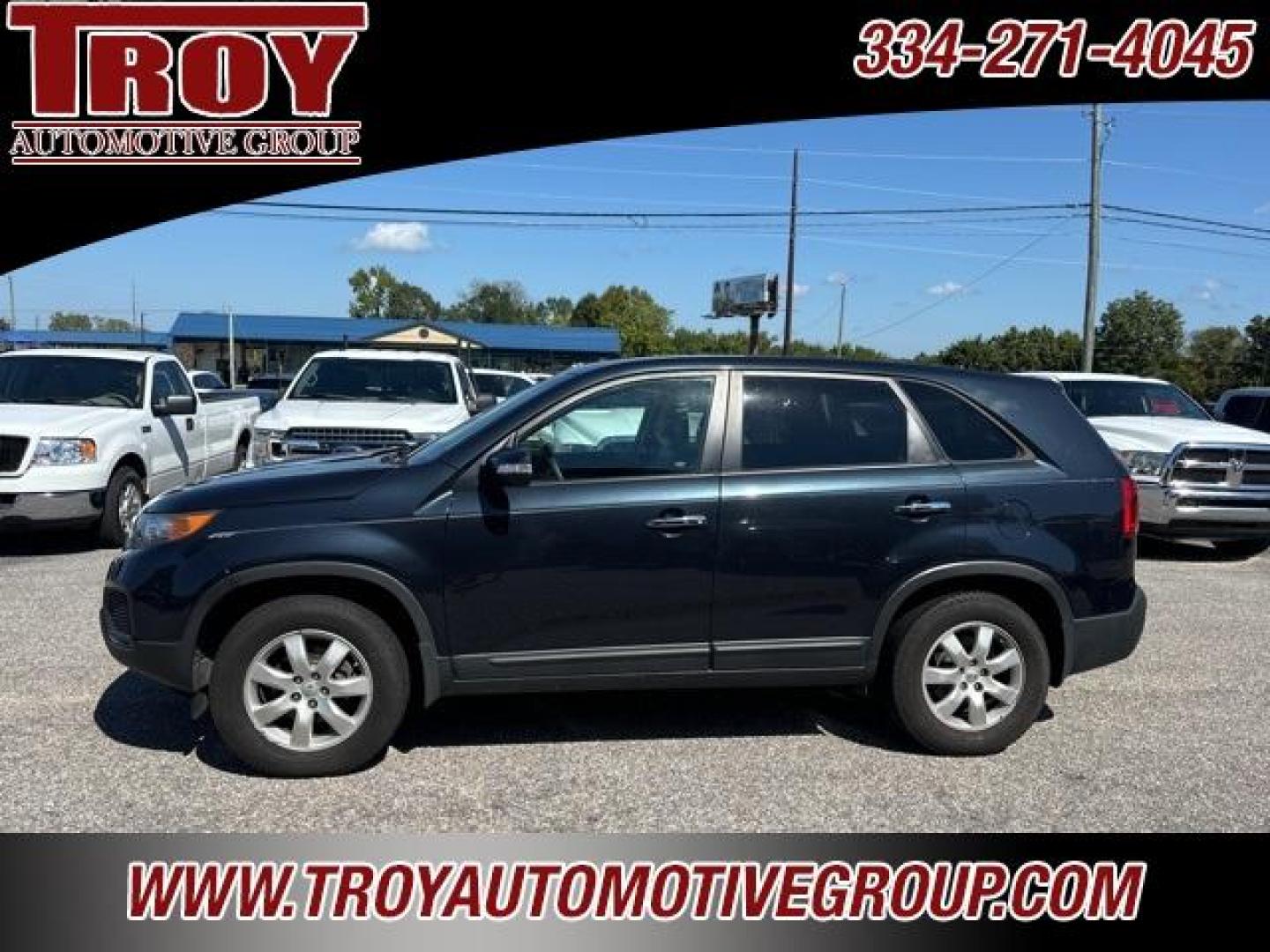 2013 Baltic Blue /Gray Kia Sorento LX (5XYKT4A19DG) with an 2.4L I4 MPI DOHC Dual CVVT engine, Automatic transmission, located at 6812 Atlanta Hwy, Montgomery, AL, 36117, (334) 271-4045, 32.382118, -86.178673 - Recent Arrival!<br>3rd Row Seat!!<br>Alloys!!<br><br>Baltic Blue 2013 Kia Sorento LX FWD 2.4L I4 MPI DOHC Dual CVVT 6-Speed Automatic with Sportmatic<br><br>Financing Available---Top Value for Trades.<br><br>21/30 City/Highway MPG<br><br><br>Awards:<br> * 2013 IIHS Top Safety Pick<br><br>Reviews:<b - Photo#1