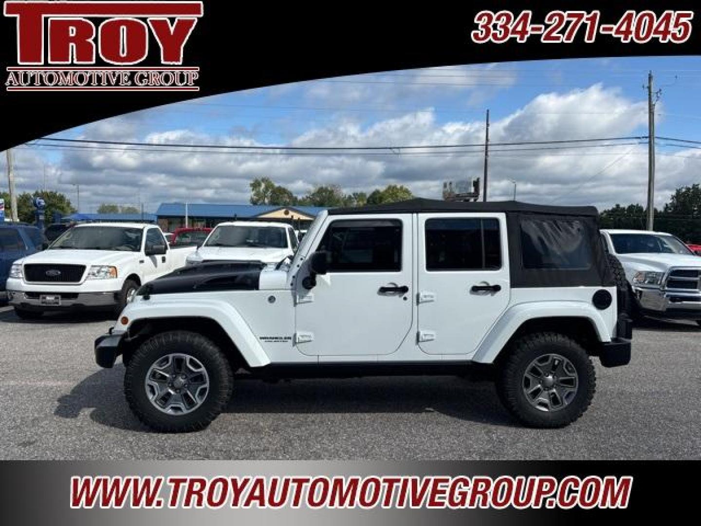 2017 Bright White Clearcoat /Dark Olive/Black Jeep Wrangler Unlimited Rubicon (1C4HJWFG5HL) with an 3.6L V6 24V VVT engine, Automatic transmission, located at 6812 Atlanta Hwy, Montgomery, AL, 36117, (334) 271-4045, 32.382118, -86.178673 - Photo#0