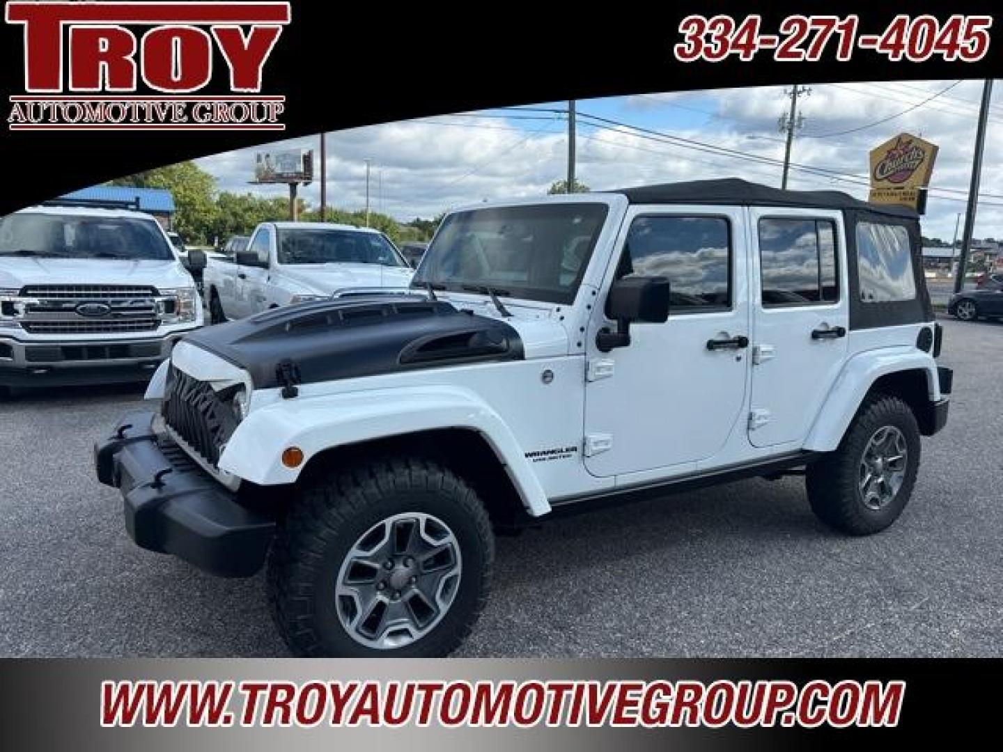 2017 Bright White Clearcoat /Dark Olive/Black Jeep Wrangler Unlimited Rubicon (1C4HJWFG5HL) with an 3.6L V6 24V VVT engine, Automatic transmission, located at 6812 Atlanta Hwy, Montgomery, AL, 36117, (334) 271-4045, 32.382118, -86.178673 - Photo#2