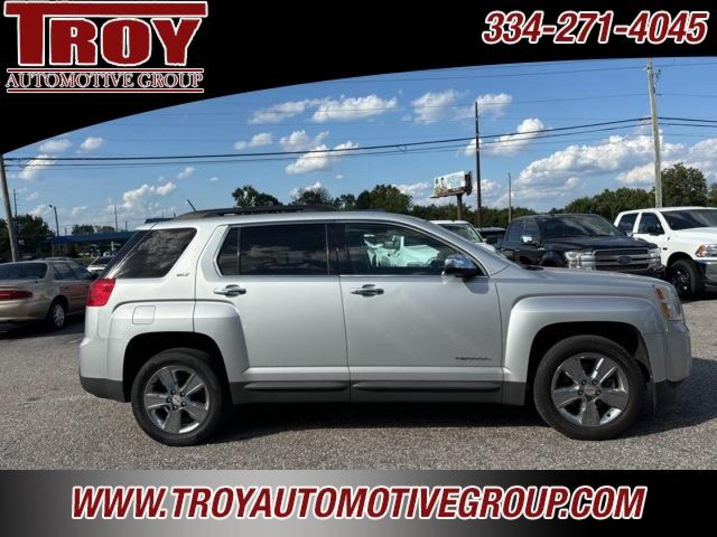 2015 Quicksilver Metallic /Jet Black GMC Terrain SLT-1 (2GKALSEKXF6) with an 2.4L 4-Cylinder SIDI DOHC VVT engine, Automatic transmission, located at 6812 Atlanta Hwy, Montgomery, AL, 36117, (334) 271-4045, 32.382118, -86.178673 - Power Sunroof!!<br>Tow Package!!<br>Remote Start!!<br>Navigation!! - Photo#1