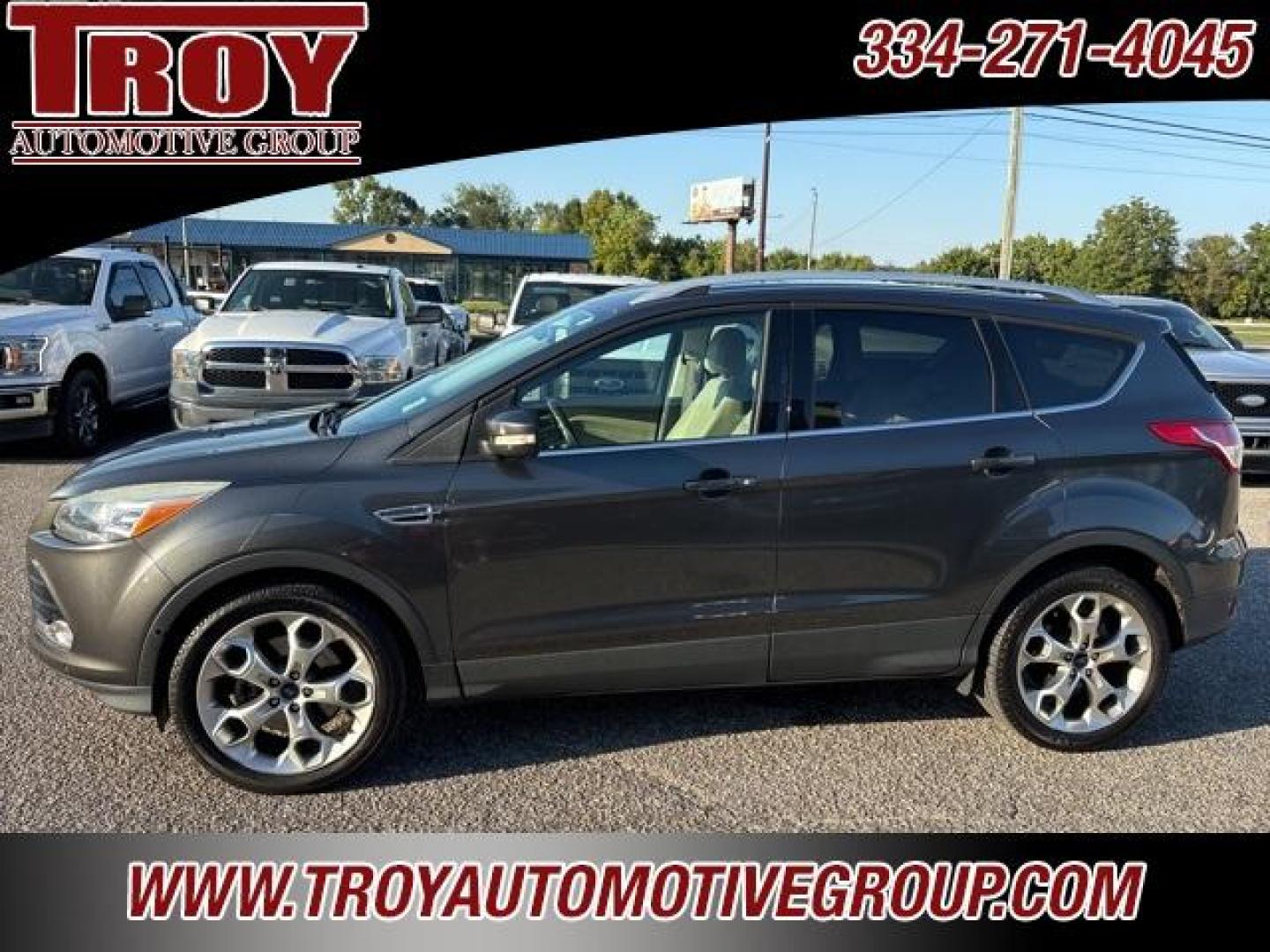 2015 Magnetic /Medium Light Stone Ford Escape Titanium (1FMCU0J91FU) with an EcoBoost 2.0L I4 GTDi DOHC Turbocharged VCT engine, Automatic transmission, located at 6812 Atlanta Hwy, Montgomery, AL, 36117, (334) 271-4045, 32.382118, -86.178673 - Photo#0