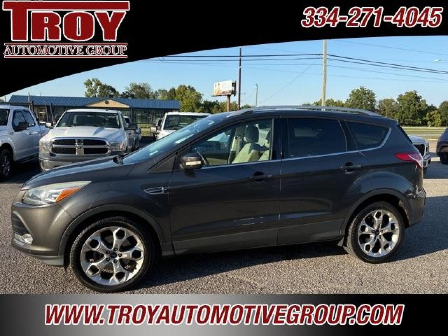 2015 Magnetic /Medium Light Stone Ford Escape Titanium (1FMCU0J91FU) with an EcoBoost 2.0L I4 GTDi DOHC Turbocharged VCT engine, Automatic transmission, located at 6812 Atlanta Hwy, Montgomery, AL, 36117, (334) 271-4045, 32.382118, -86.178673 - 1-Owner!!<br>Excellent Service History!!<br>Power Sunroof!!<br>Navigation!!<br>Leather!! - Photo#1