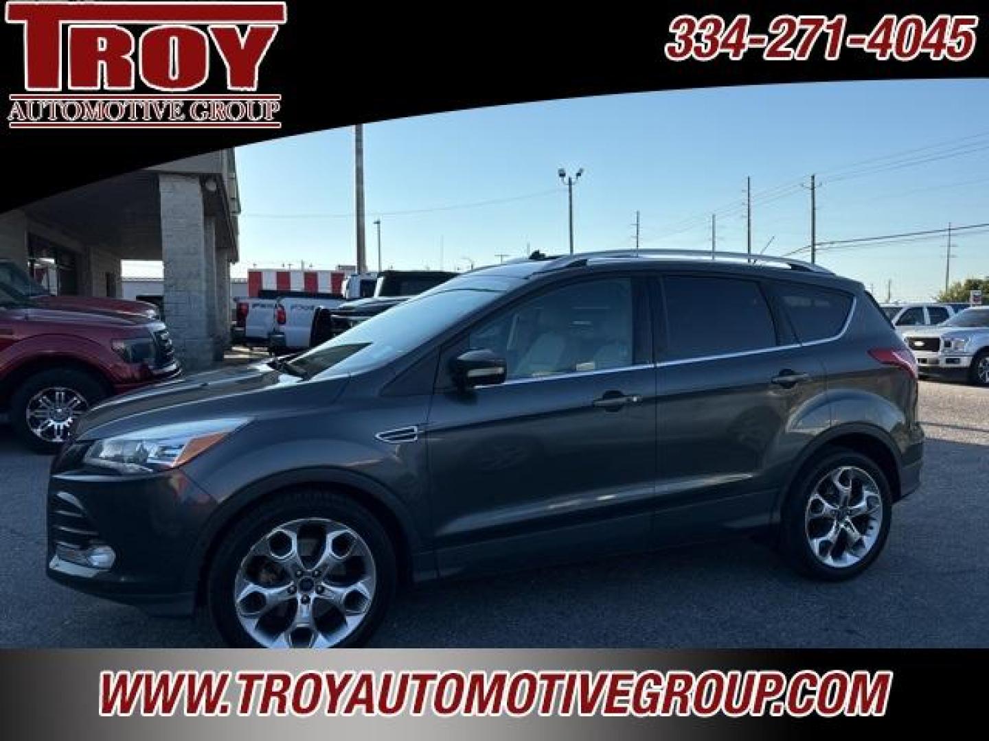 2015 Magnetic /Medium Light Stone Ford Escape Titanium (1FMCU0J91FU) with an EcoBoost 2.0L I4 GTDi DOHC Turbocharged VCT engine, Automatic transmission, located at 6812 Atlanta Hwy, Montgomery, AL, 36117, (334) 271-4045, 32.382118, -86.178673 - 1-Owner!!<br>Excellent Service History!!<br>Power Sunroof!!<br>Navigation!!<br>Leather!! - Photo#2