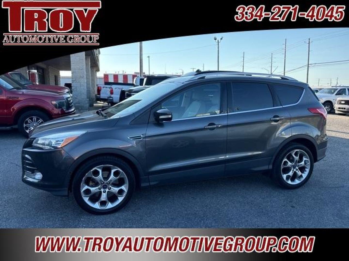 2015 Magnetic /Medium Light Stone Ford Escape Titanium (1FMCU0J91FU) with an EcoBoost 2.0L I4 GTDi DOHC Turbocharged VCT engine, Automatic transmission, located at 6812 Atlanta Hwy, Montgomery, AL, 36117, (334) 271-4045, 32.382118, -86.178673 - Photo#3