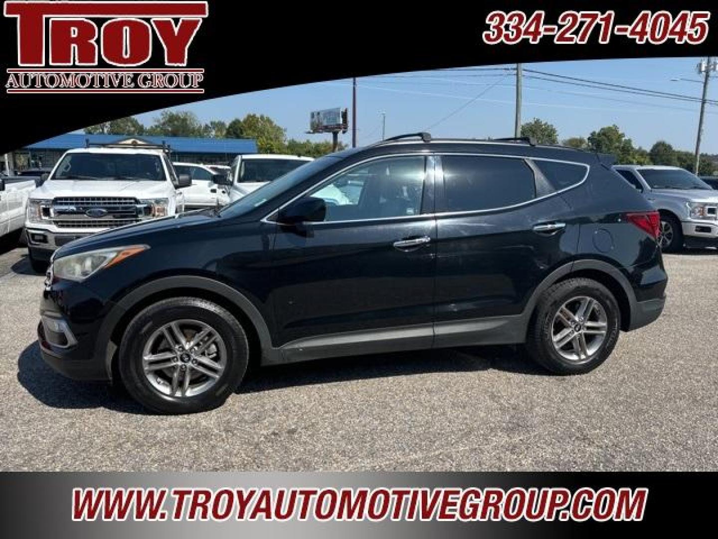 2017 Twilight Black /Gray Hyundai Santa Fe Sport 2.4 Base (5XYZU3LB5HG) with an 2.4L I4 DGI DOHC 16V engine, Automatic transmission, located at 6812 Atlanta Hwy, Montgomery, AL, 36117, (334) 271-4045, 32.382118, -86.178673 - Photo#0