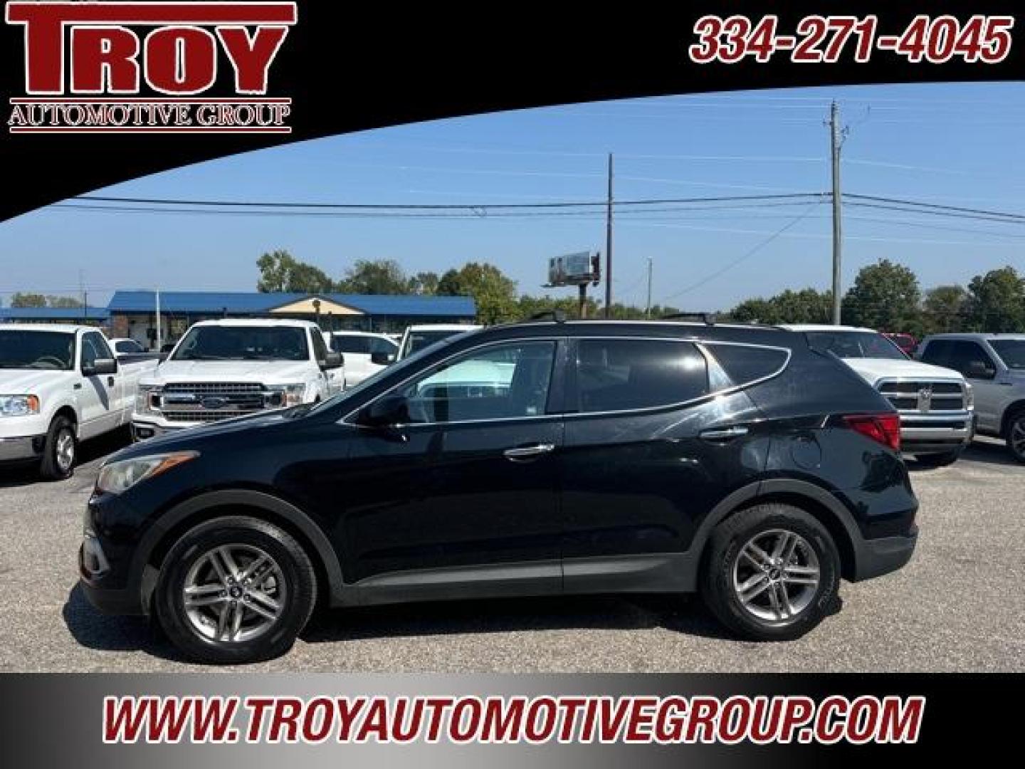 2017 Twilight Black /Gray Hyundai Santa Fe Sport 2.4 Base (5XYZU3LB5HG) with an 2.4L I4 DGI DOHC 16V engine, Automatic transmission, located at 6812 Atlanta Hwy, Montgomery, AL, 36117, (334) 271-4045, 32.382118, -86.178673 - 1-Owner!!<br>2-Master Keys!! - Photo#1