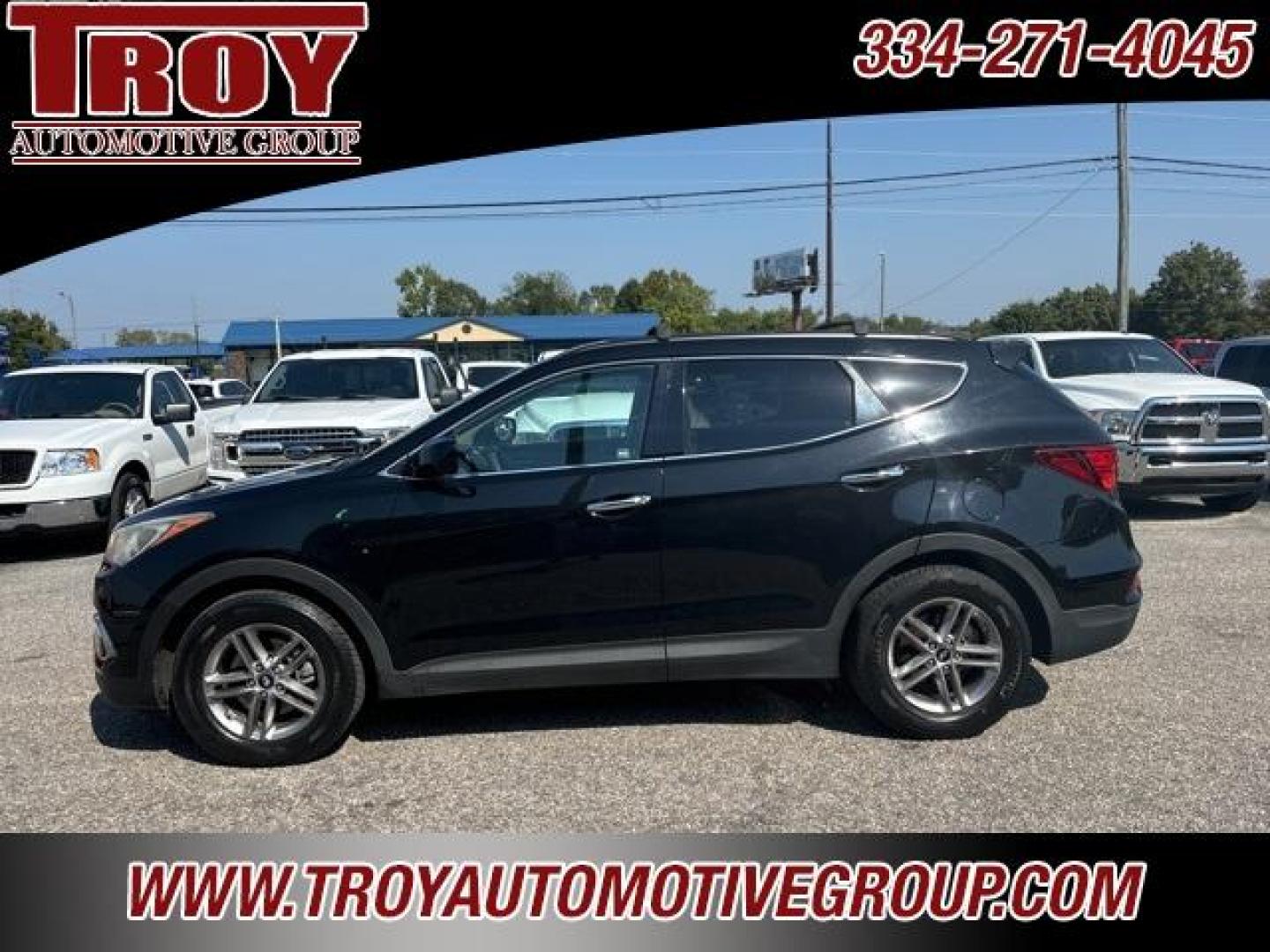 2017 Twilight Black /Gray Hyundai Santa Fe Sport 2.4 Base (5XYZU3LB5HG) with an 2.4L I4 DGI DOHC 16V engine, Automatic transmission, located at 6812 Atlanta Hwy, Montgomery, AL, 36117, (334) 271-4045, 32.382118, -86.178673 - Photo#2