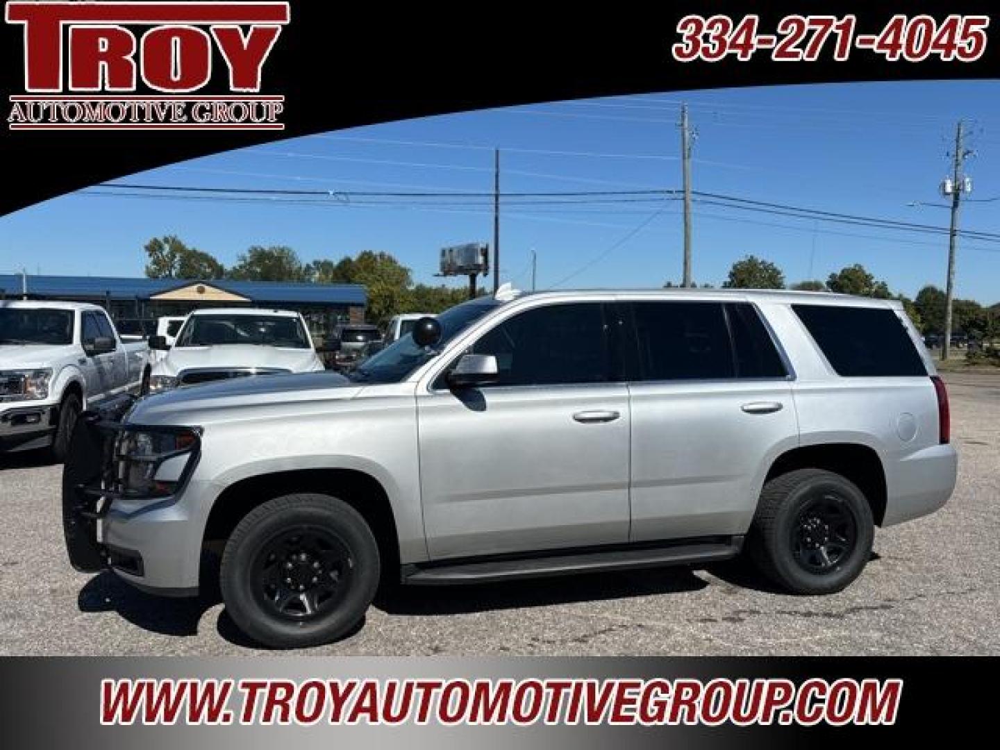 2020 Silver Ice Metallic /Jet Black Chevrolet Tahoe Police (1GNLCDEC9LR) with an EcoTec3 5.3L V8 Flex Fuel engine, Automatic transmission, located at 6812 Atlanta Hwy, Montgomery, AL, 36117, (334) 271-4045, 32.382118, -86.178673 - Police Package!!<br>Dual Front Power Seats!!<br>Tow Package!!<br>2-Master Keys!!<br>Back Up Camera!! - Photo#0