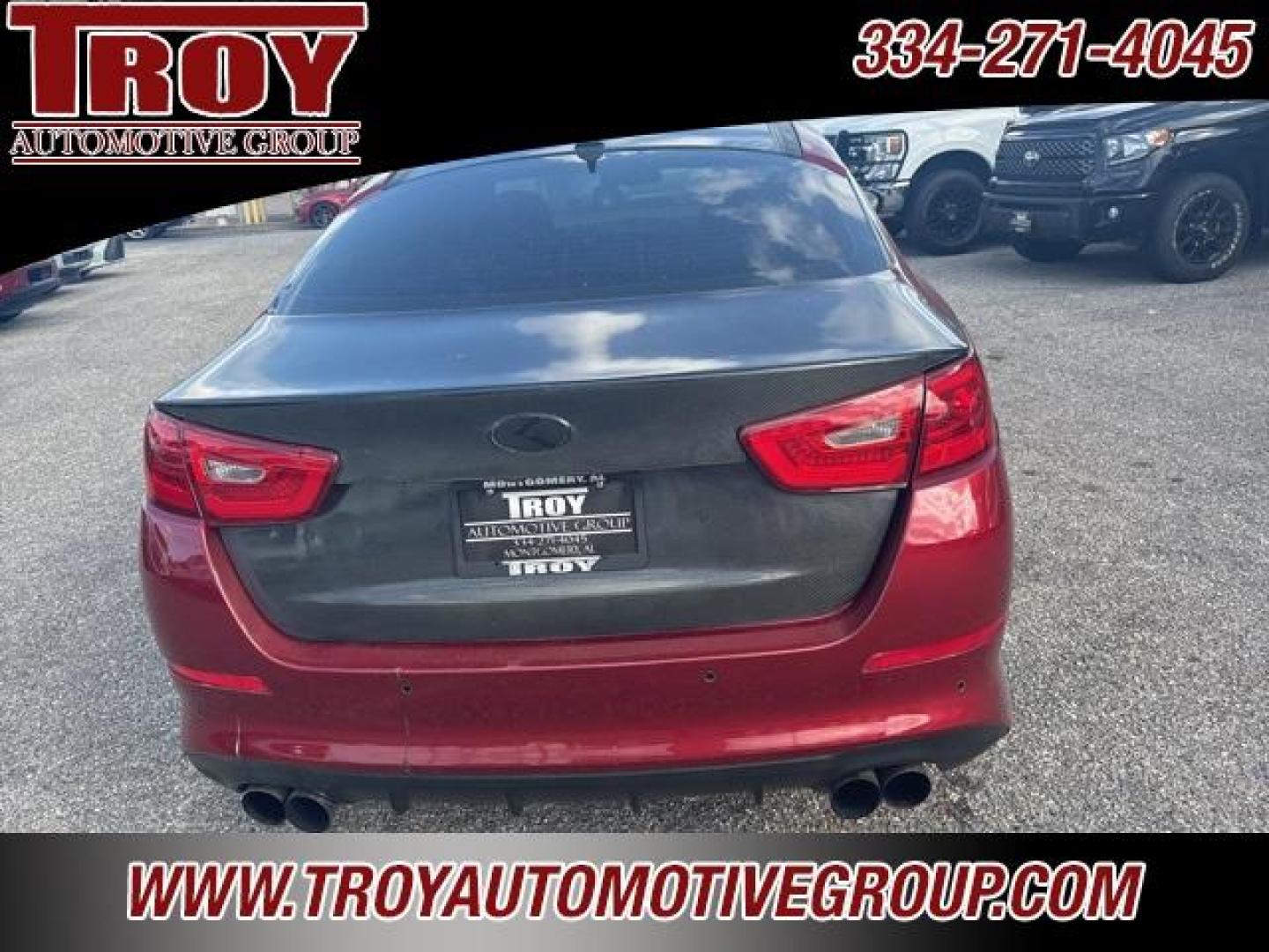 2015 Remington Red Metallic /Black Kia Optima SX (5XXGR4A62FG) with an 2.0L I4 DGI DOHC Turbocharged engine, Automatic transmission, located at 6812 Atlanta Hwy, Montgomery, AL, 36117, (334) 271-4045, 32.382118, -86.178673 - Recent Arrival!<br>Custom Exhaust!!<br>Cold Air Intake!!<br>Carbon Fiber Hood!!<br>Sunroof!! Leather!! Navigation!!<br><br><br>Remington Red Metallic 2015 Kia Optima SXL FWD Turbo 2.0L I4 DGI DOHC Turbocharged 6-Speed Automatic with Sportmatic<br><br>Financing Available---Top Value for Trades.<br><b - Photo#15