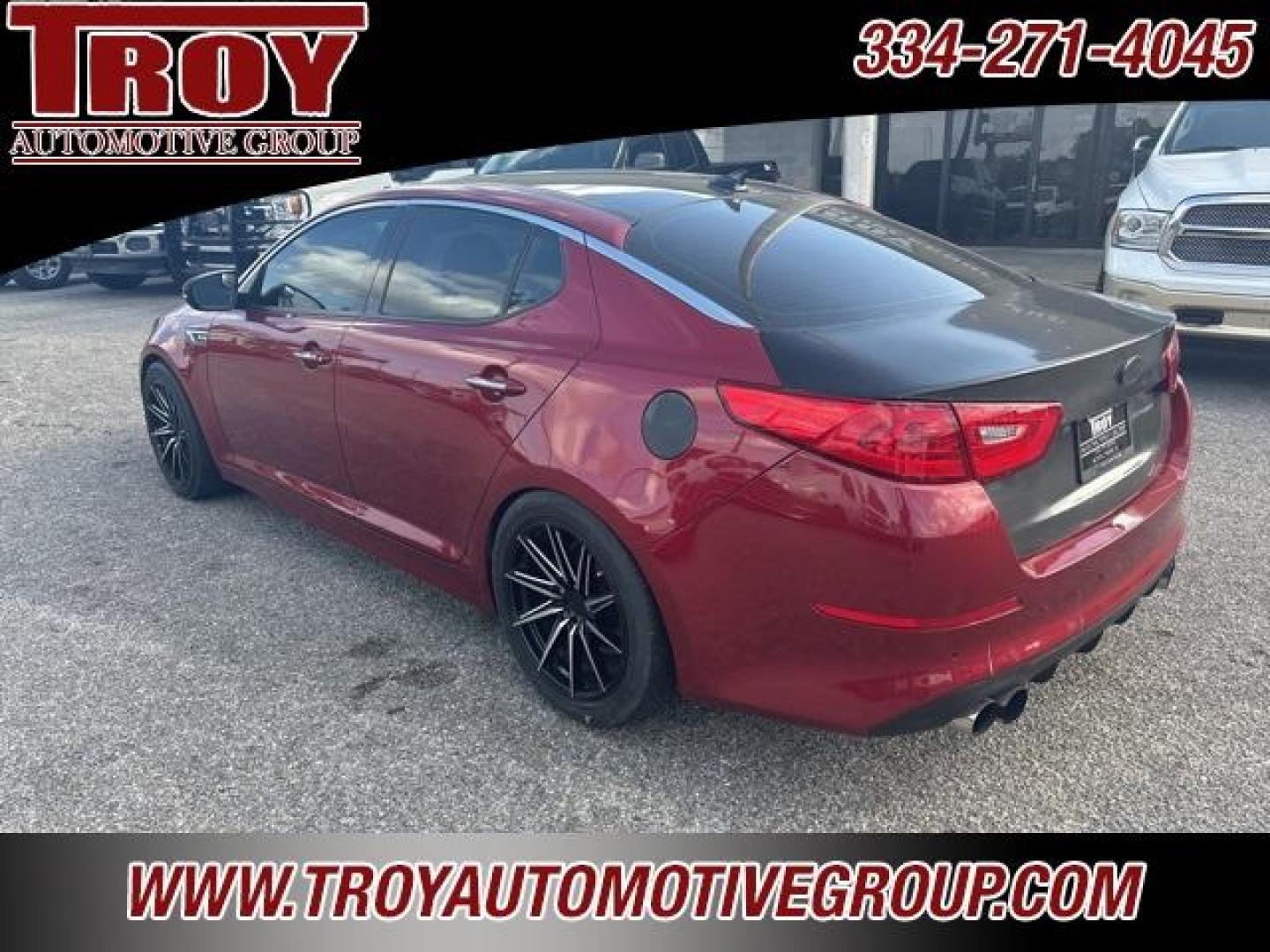 2015 Remington Red Metallic /Black Kia Optima SX (5XXGR4A62FG) with an 2.0L I4 DGI DOHC Turbocharged engine, Automatic transmission, located at 6812 Atlanta Hwy, Montgomery, AL, 36117, (334) 271-4045, 32.382118, -86.178673 - Recent Arrival!<br>Custom Exhaust!!<br>Cold Air Intake!!<br>Carbon Fiber Hood!!<br>Sunroof!! Leather!! Navigation!!<br><br><br>Remington Red Metallic 2015 Kia Optima SXL FWD Turbo 2.0L I4 DGI DOHC Turbocharged 6-Speed Automatic with Sportmatic<br><br>Financing Available---Top Value for Trades.<br><b - Photo#17